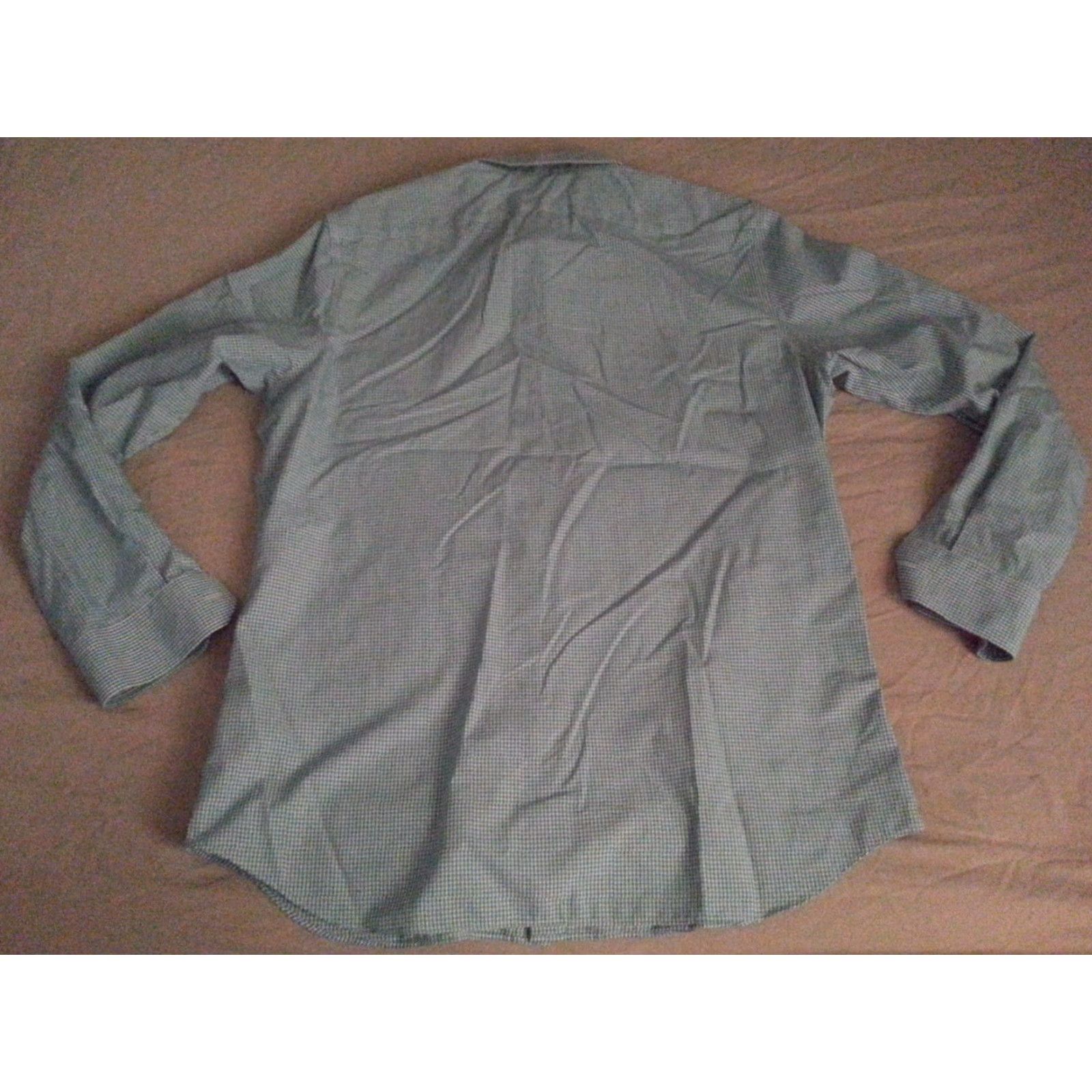 Banana Republic Banana Republic Mens Dress Shirt XL Green Cotton Long Button Size 46R - 3 Thumbnail
