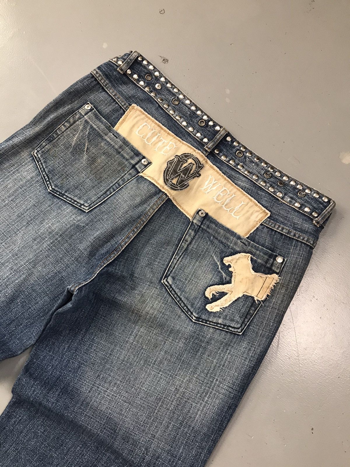 JNCO × Southpole × Vintage Vintage cute well SpellOut studs baggy fit denim Size US 40 / EU 56 - 10 Thumbnail