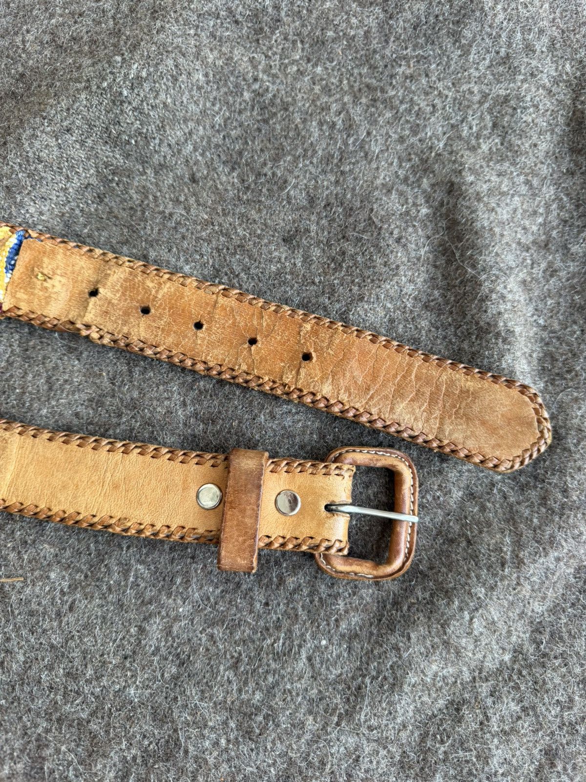 Other Vintage Native Americans Navajo Leather Belt Size ONE SIZE - 4 Thumbnail
