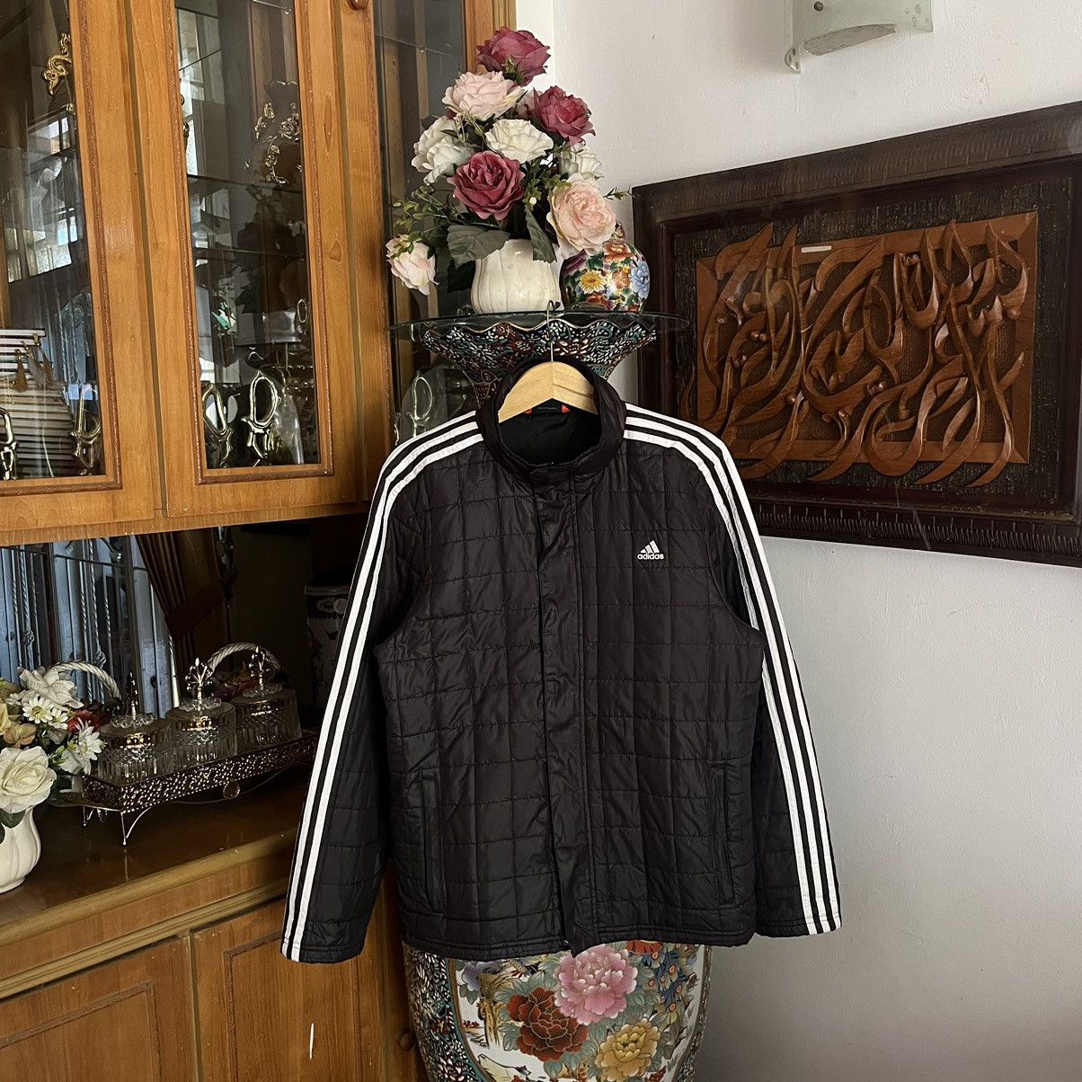 Adidas Vintage Adidas 3 Stripes Puffer Jacket Size US L / EU 52-54 / 3 - 1 Thumbnail