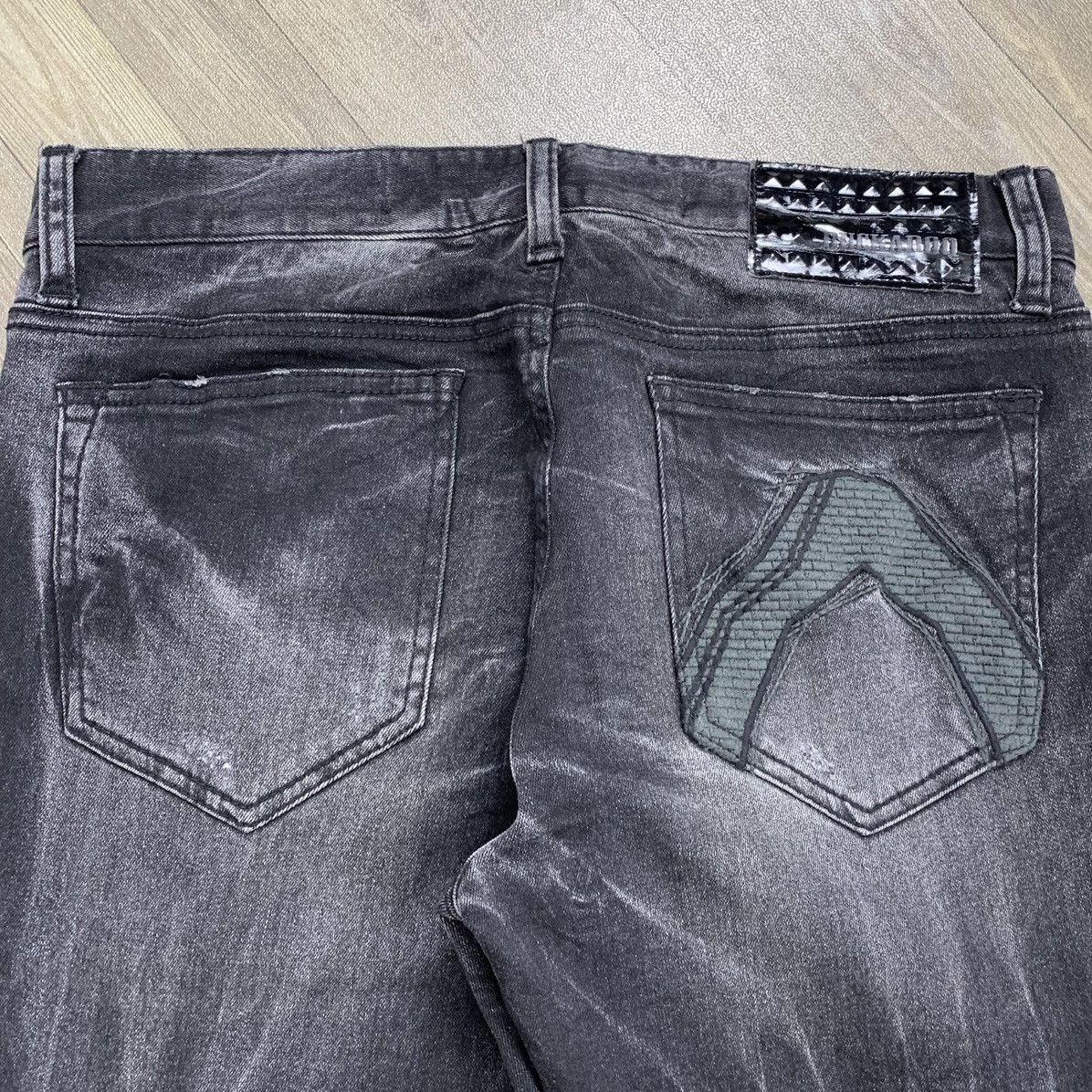 Japanese Brand Punk Style 2000’s Buckaro Distressed Clawmark Slim Jeans Size US 31 - 14 Thumbnail