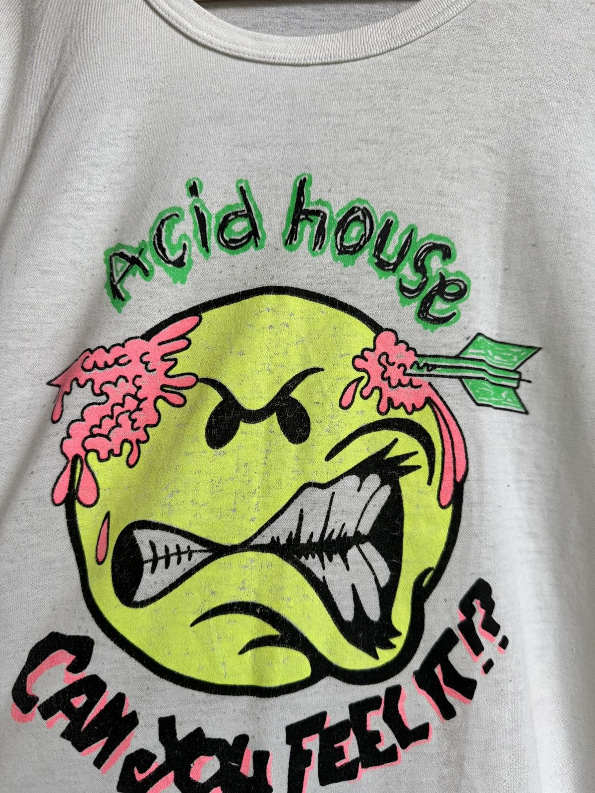 Vintage Vintage 80s Acid House Can You Feel It Rave Band T Shirt Size US L / EU 52-54 / 3 - 8 Thumbnail