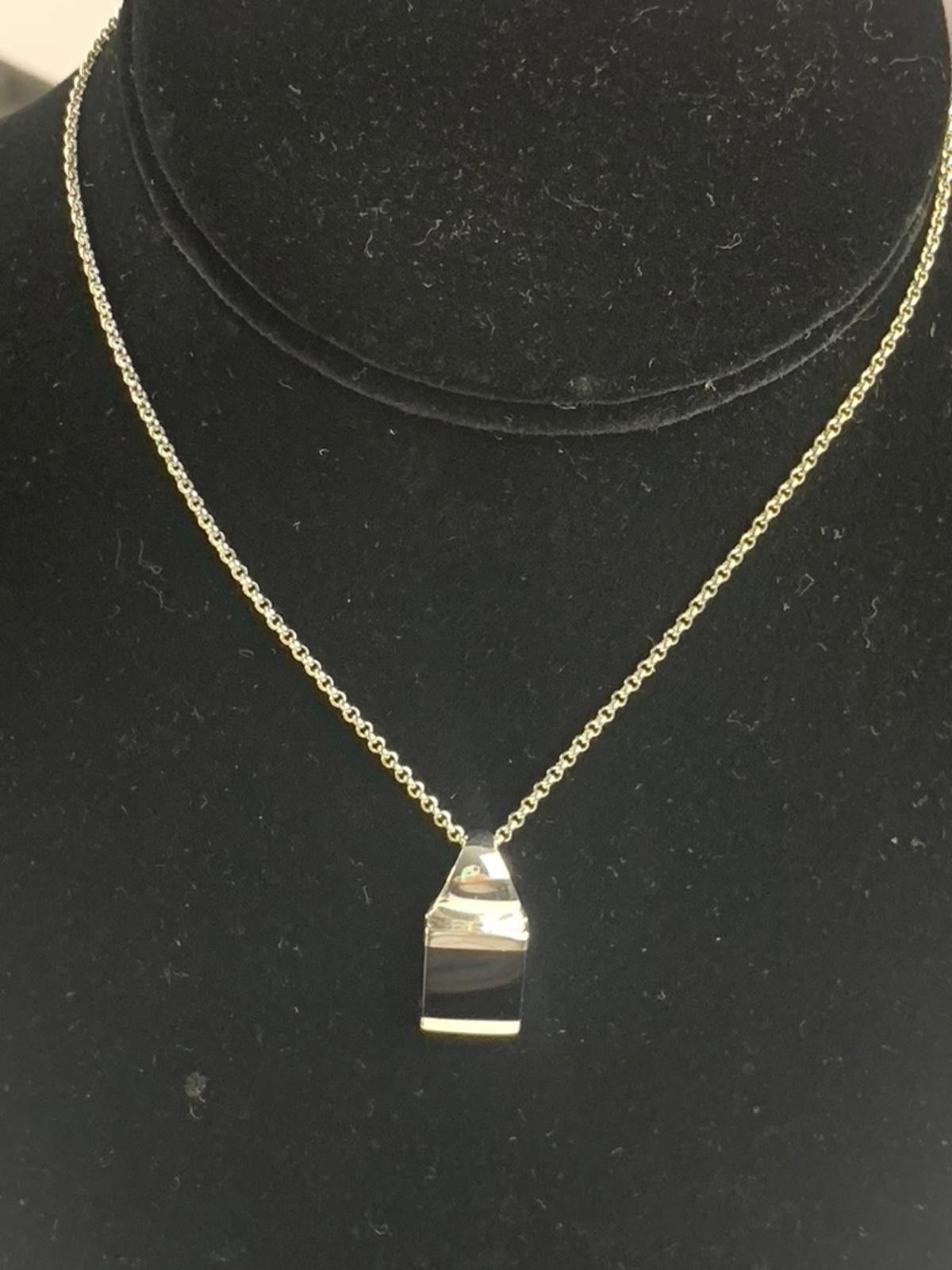Other Sterling Silver and Onyx Geometric Chain Necklace & Pendant Size ONE SIZE - 11 Thumbnail