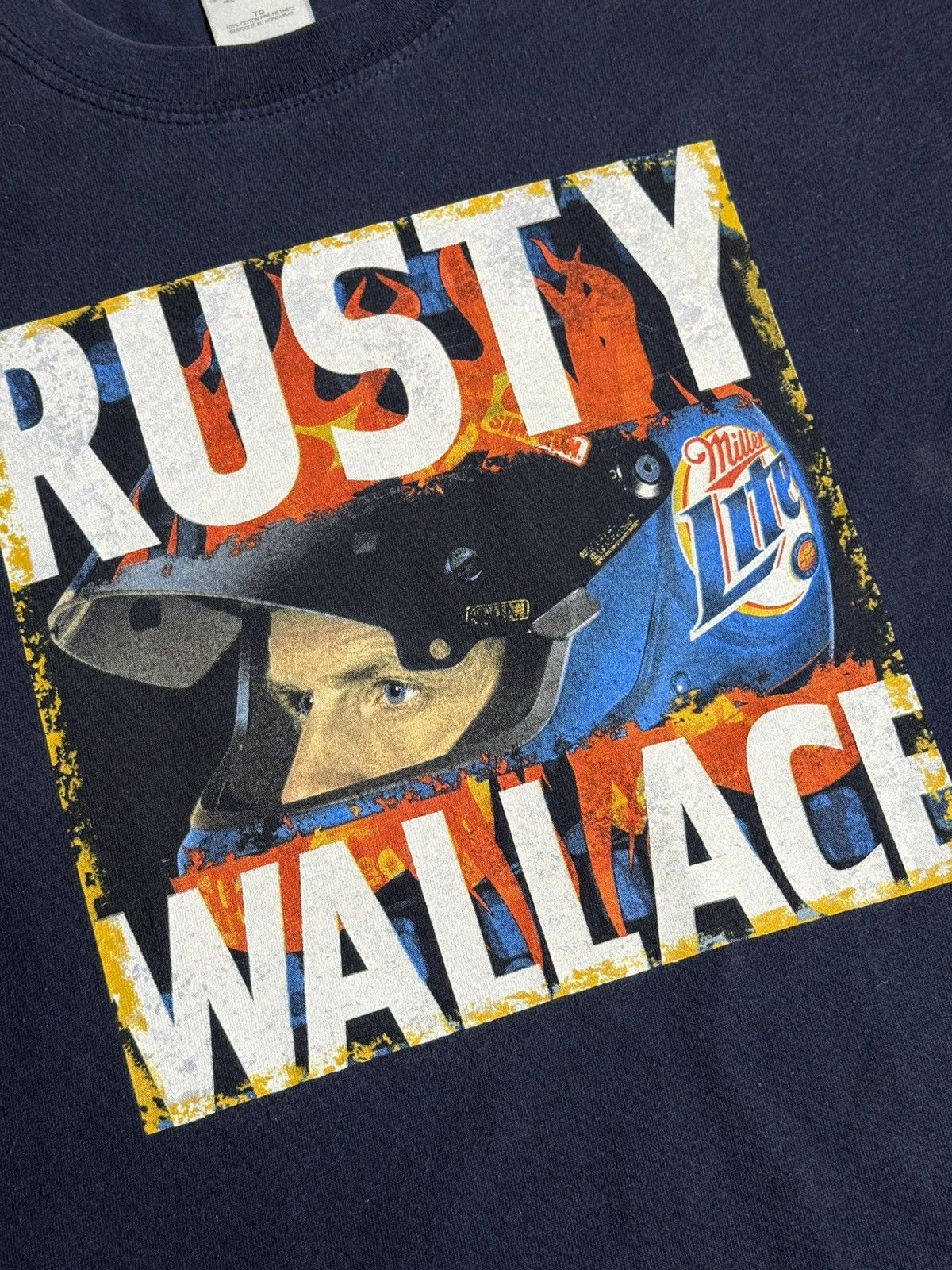 NASCAR VINTAGE Y2K Nascar Miller Lite Tee “Navy” [XL] PREOWNED Size US XL / EU 56 / 4 - 4 Thumbnail