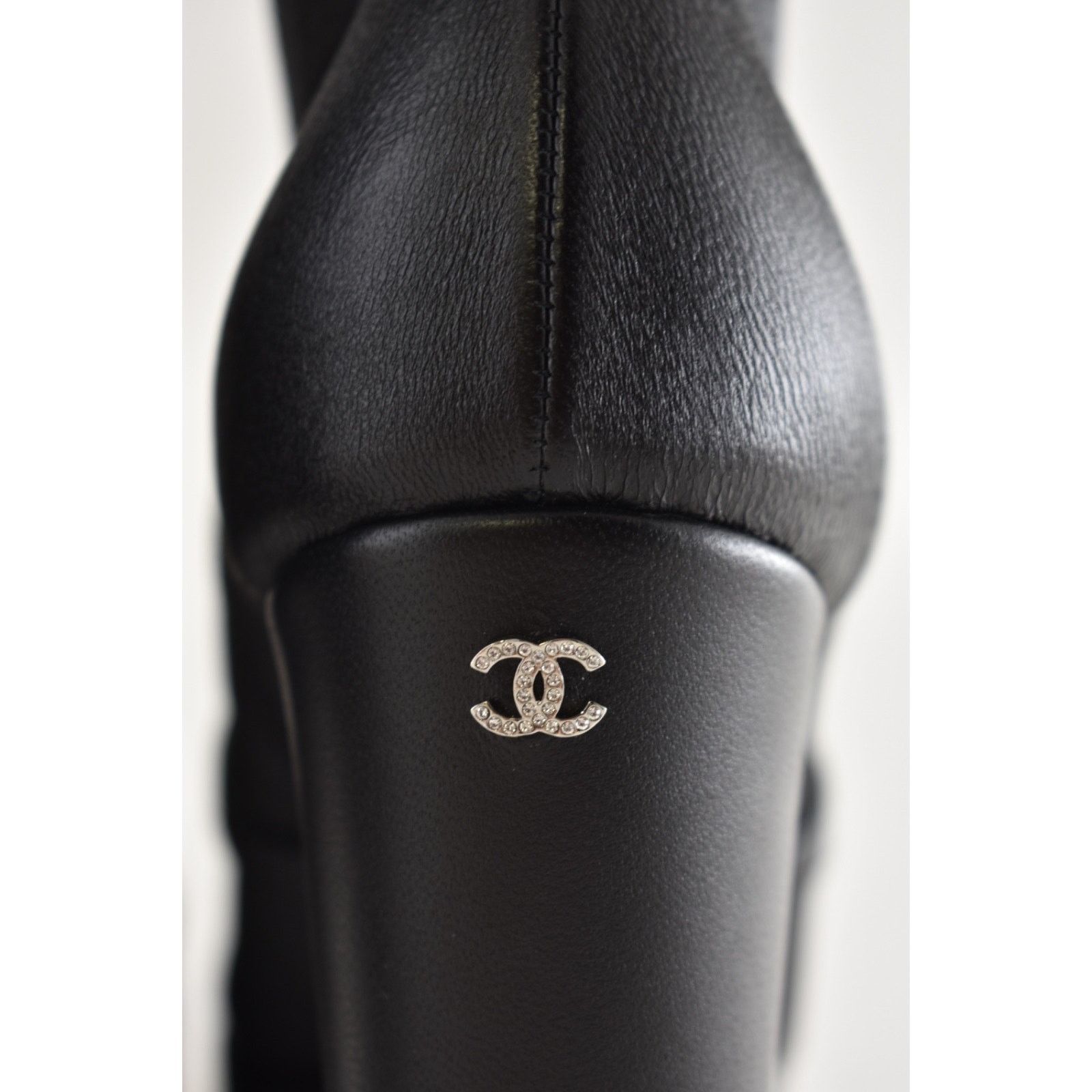 Chanel Chanel24K Stretch Lambskin CC Platform Knee High Boots 37.5C Size US 7.5 / IT 37.5 - 18 Thumbnail