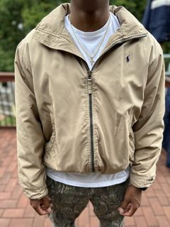 Men's Fleece Lined Rain Windbreaker Jacket