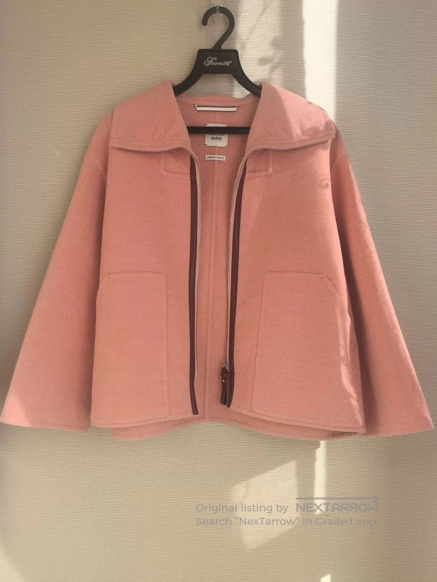 Hermes Hermes Pink Cashmere Short Coat. Size US XS / EU 42 / 0 - 7 Thumbnail