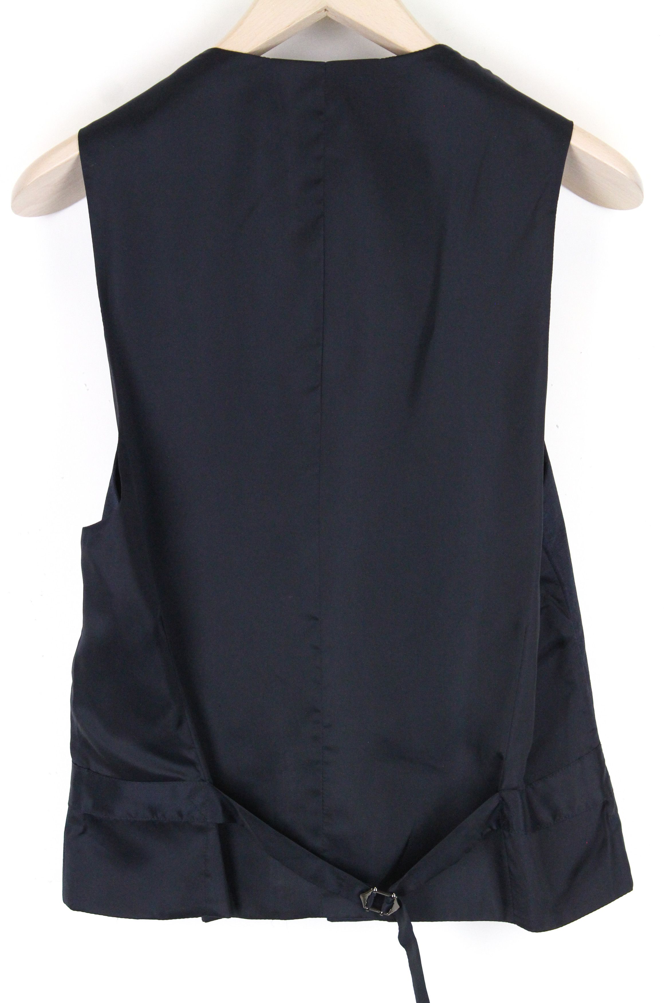 Suitsupply UK38R Blue Wool Linen Single-Breasted U-neck 61771 Size 38R - 2 Thumbnail