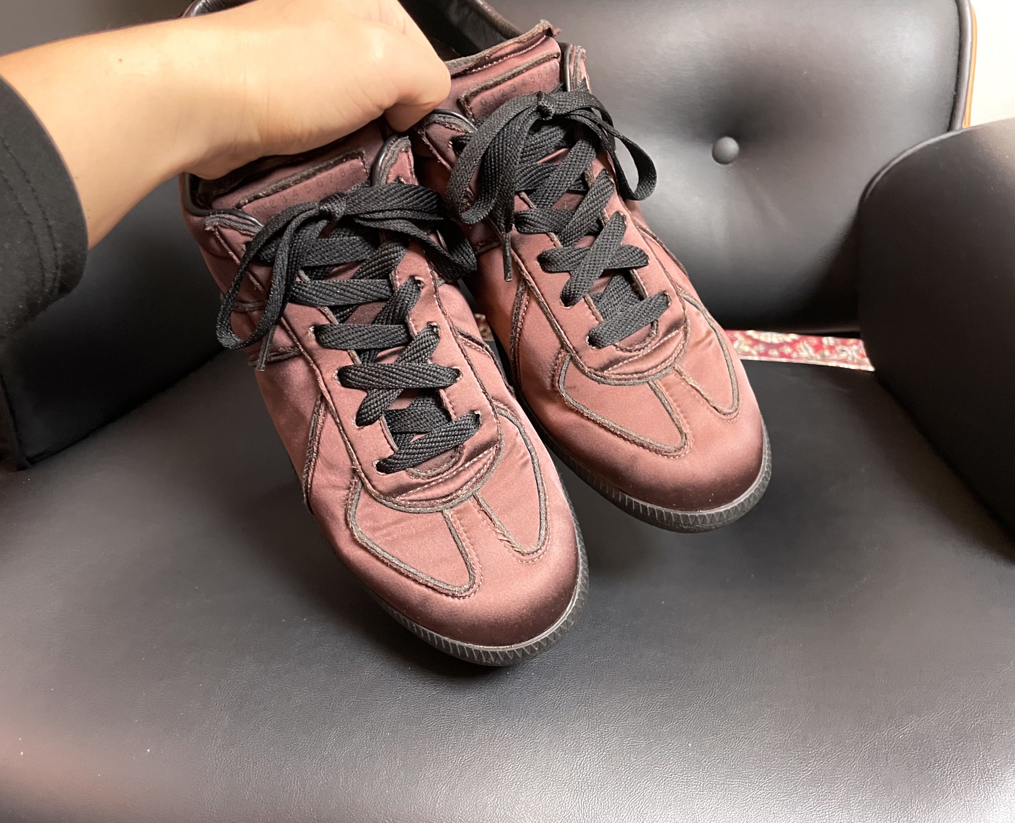 Maison Margiela Maison Margiela GAT (Satin Burgundy 2019) Size US 12 / EU 45 - 9 Thumbnail