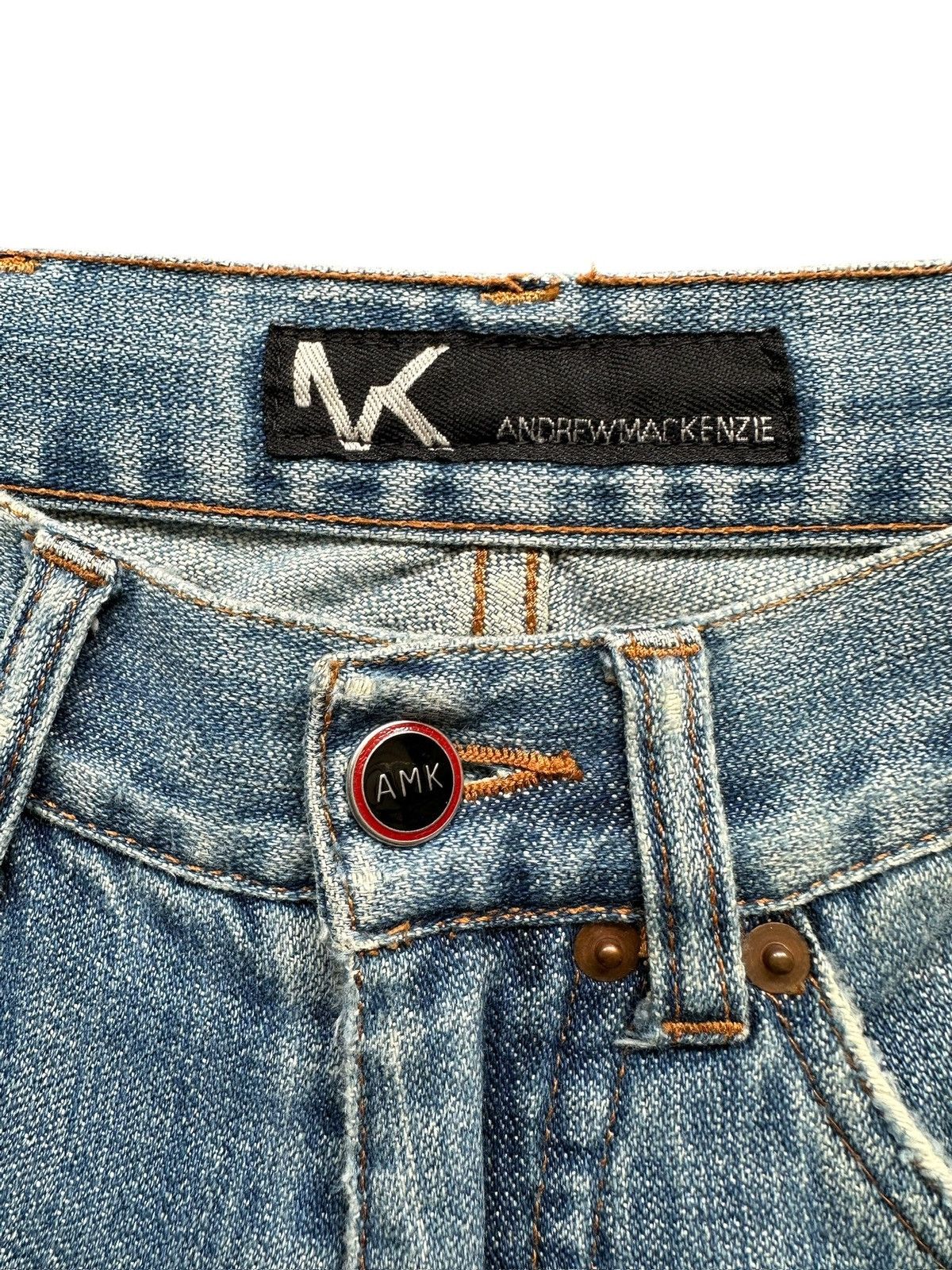 Andrew Mackenzie 00's archive Andrew Mackenzie hybrid distressed denim Size US 31 - 8 Thumbnail
