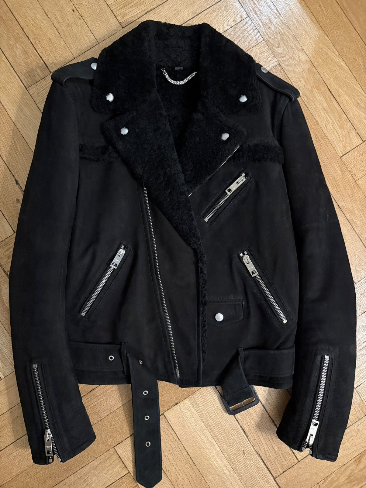 Burberry Prorsum Burberry Prorsum Shearling Biker Size US M / EU 48-50 / 2 - 1 Thumbnail