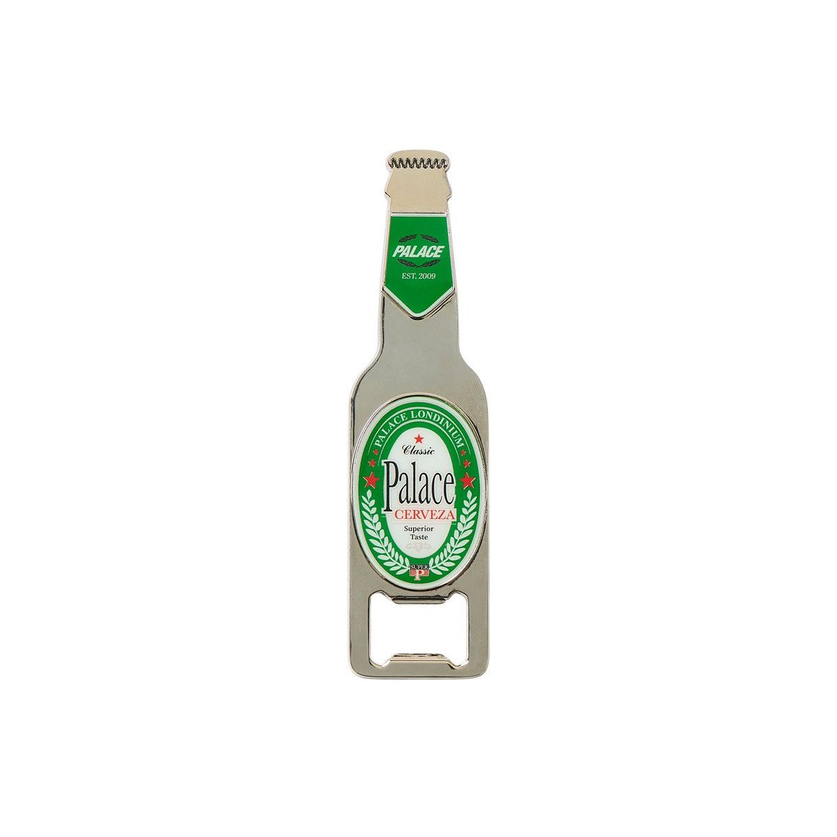 Palace Palace BOTTLE OPENER MAGNET in GREEN / SILVER (SS25) Size ONE SIZE - 1 Thumbnail