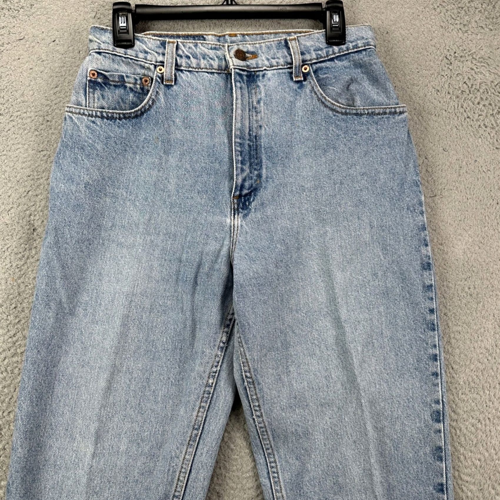 Levi's VINTAGE Levi's 551 Womens Relaxed Jeans 10 Blue Acid Washed Tapered Made In USA Jeans Women Regular 28in Waist 30in Inseam Brown/Blue? Size 32" / US 10 / IT 46 - 3 Thumbnail
