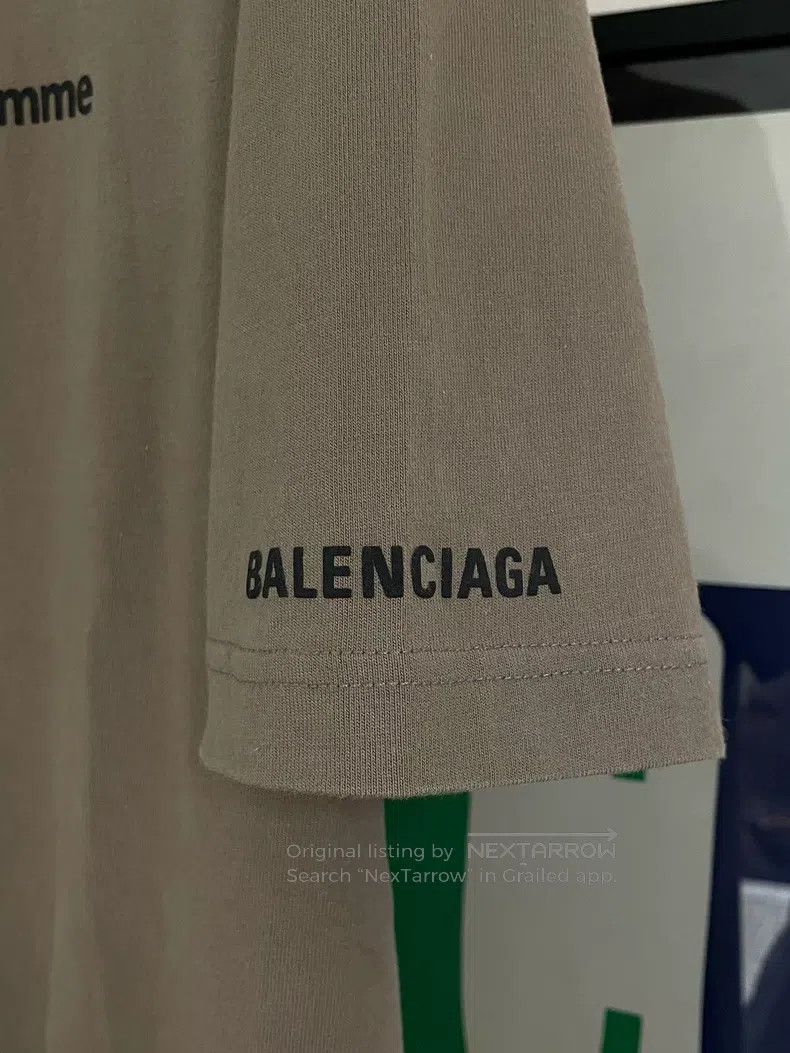 Balenciaga Balenciaga Green-brown logo letter printed pullover short- Size US S / EU 44-46 / 1 - 5 Thumbnail