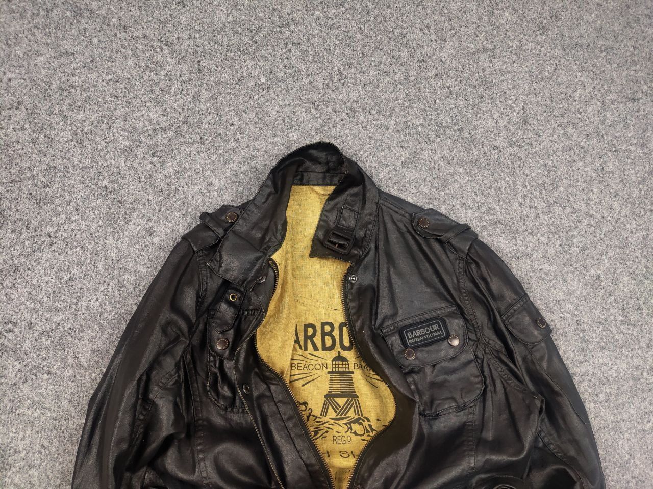 Barbour Barbour International Duralinen Waxed linen Black jacket Size M / US 6-8 / IT 42-44 - 4 Thumbnail