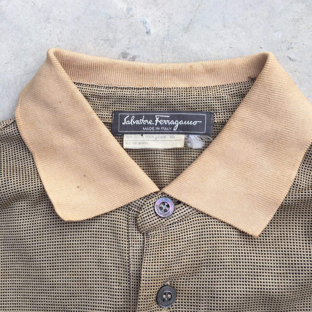 Salvatore Ferragamo × Vintage Vintage Salvatore Feragamo Classic Polo Tee Size US M / EU 48-50 / 2 - 7 Thumbnail