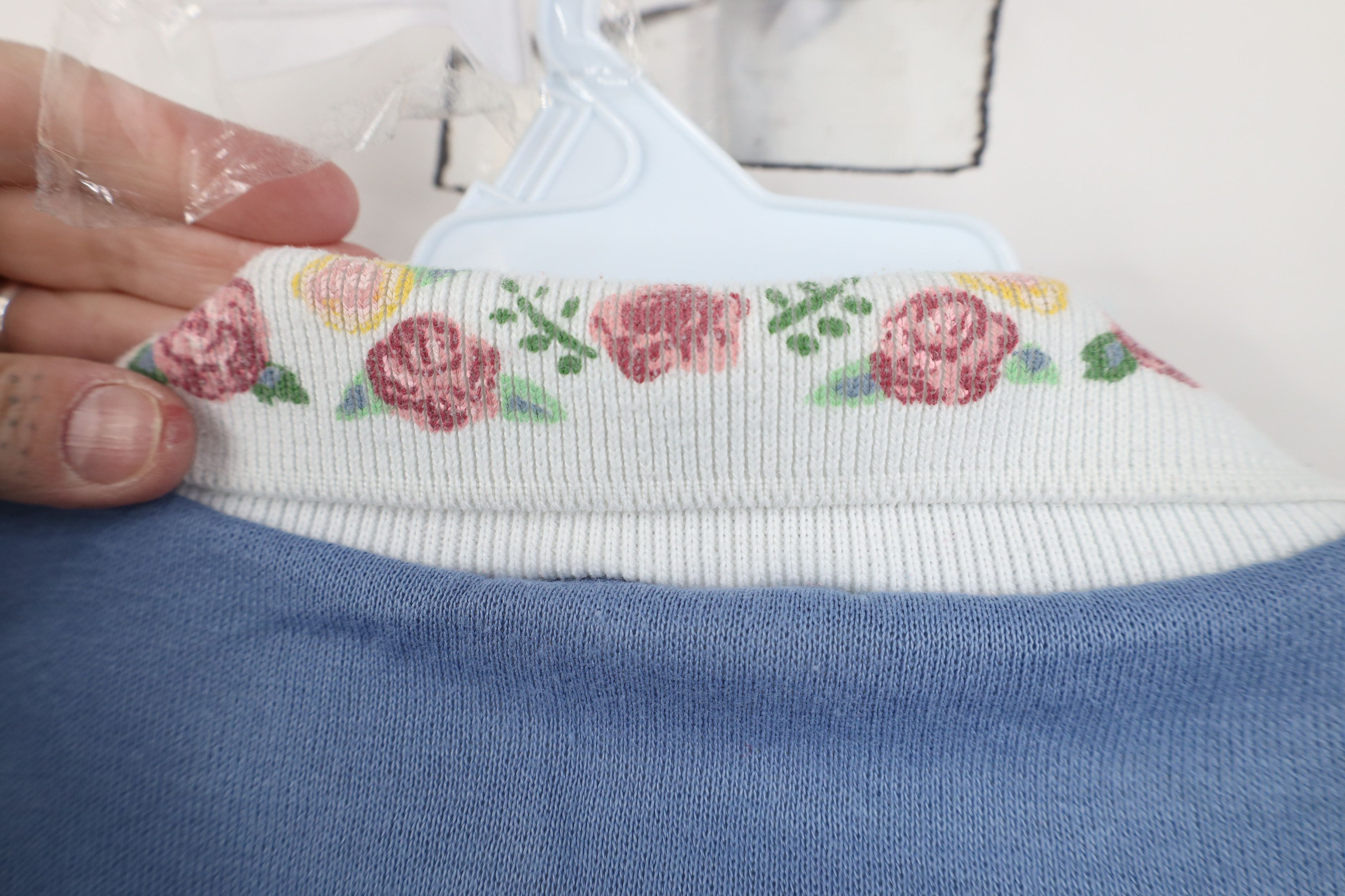 Vintage Vintage 90s Country Primitive Floral Collared Sweatshirt Size XXL / US 16-18 / IT 52-54 - 9 Thumbnail