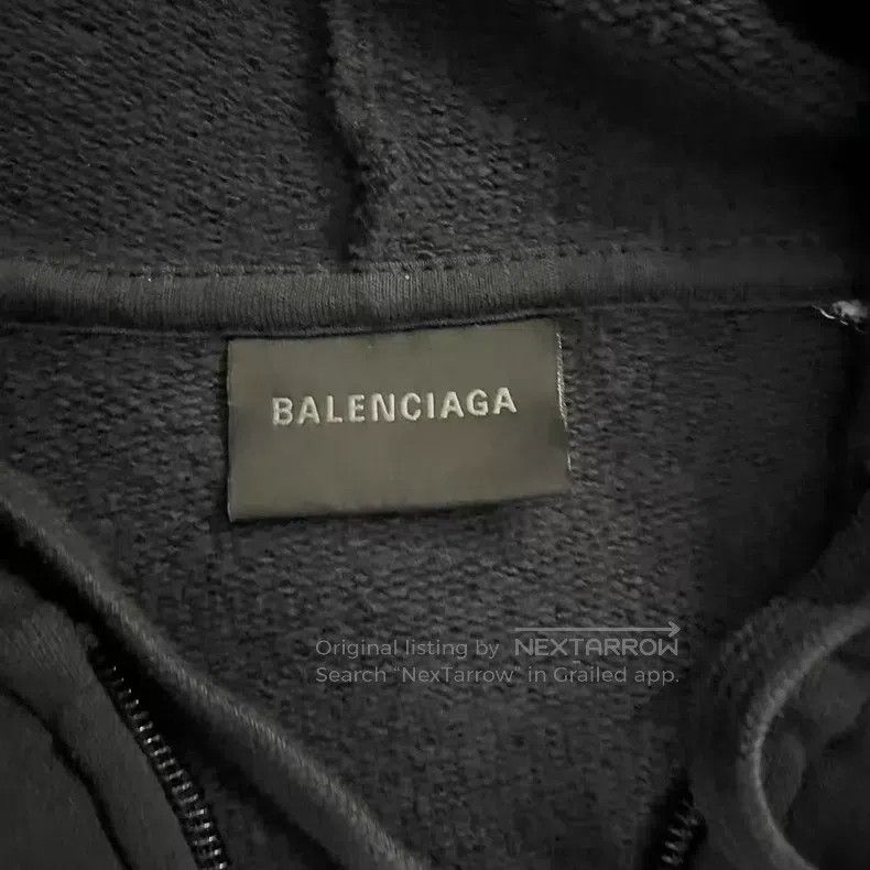 Balenciaga Balenciaga Doodle Signature Letter Raglan Sleeve Hooded Zi Size US L / EU 52-54 / 3 - 3 Thumbnail