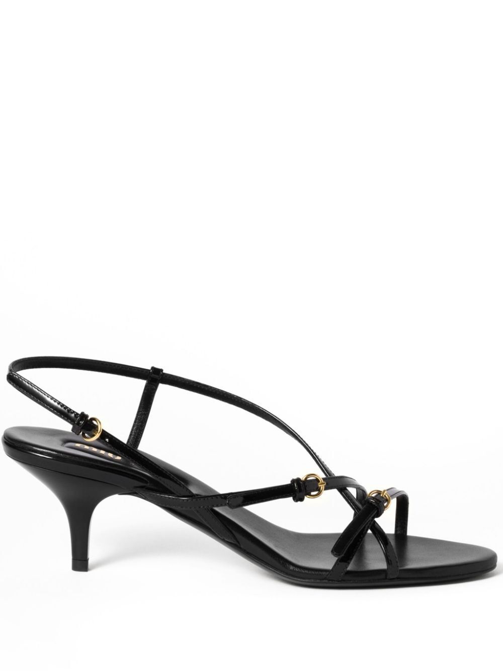 Miu Miu PATENT LEATHER SANDALS WITH BUCKLES Size US 6 / IT 36 - 1 Thumbnail