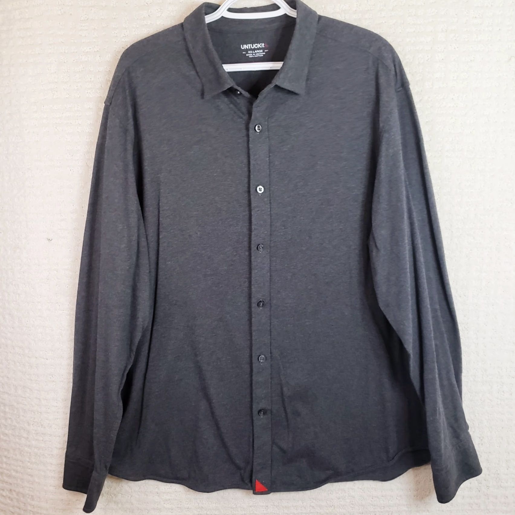 UNTUCKit UNTUCKit Button Up Shirt 2XL Mens Long Sleeve Gray Soft Jersey Like Material Shirt Size US XXL / EU 58 / 5 - 2 Thumbnail
