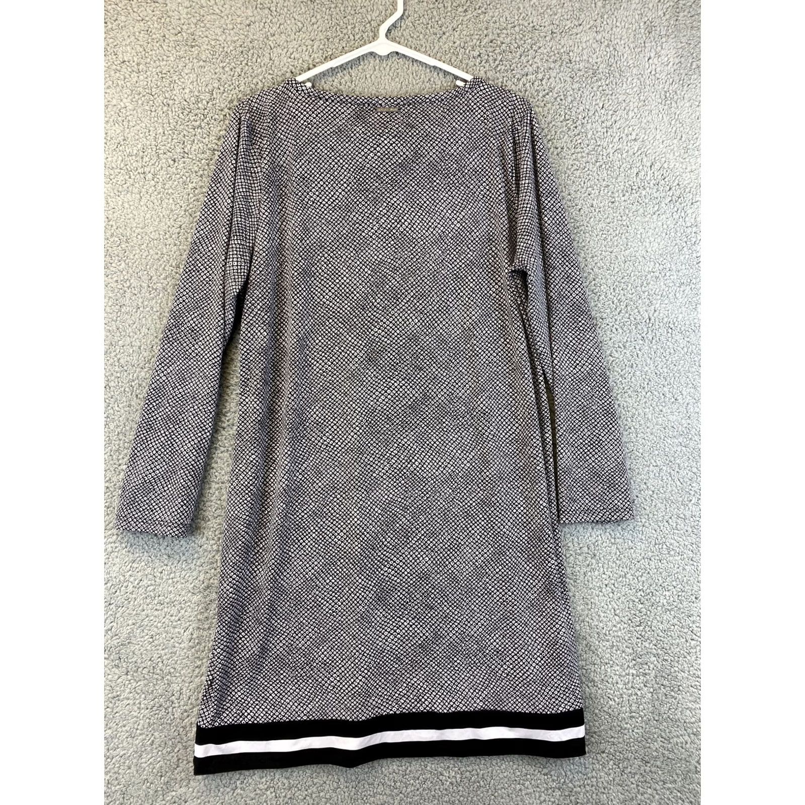 Michael Kors Michael Kors Dress Women’s XL Black Midi Long Sleeve Round Neckline Pullover Sheath Dressy Regular Colorful Geometric Vietnam Size XL / US 12-14 / IT 48-50 - 6 Thumbnail