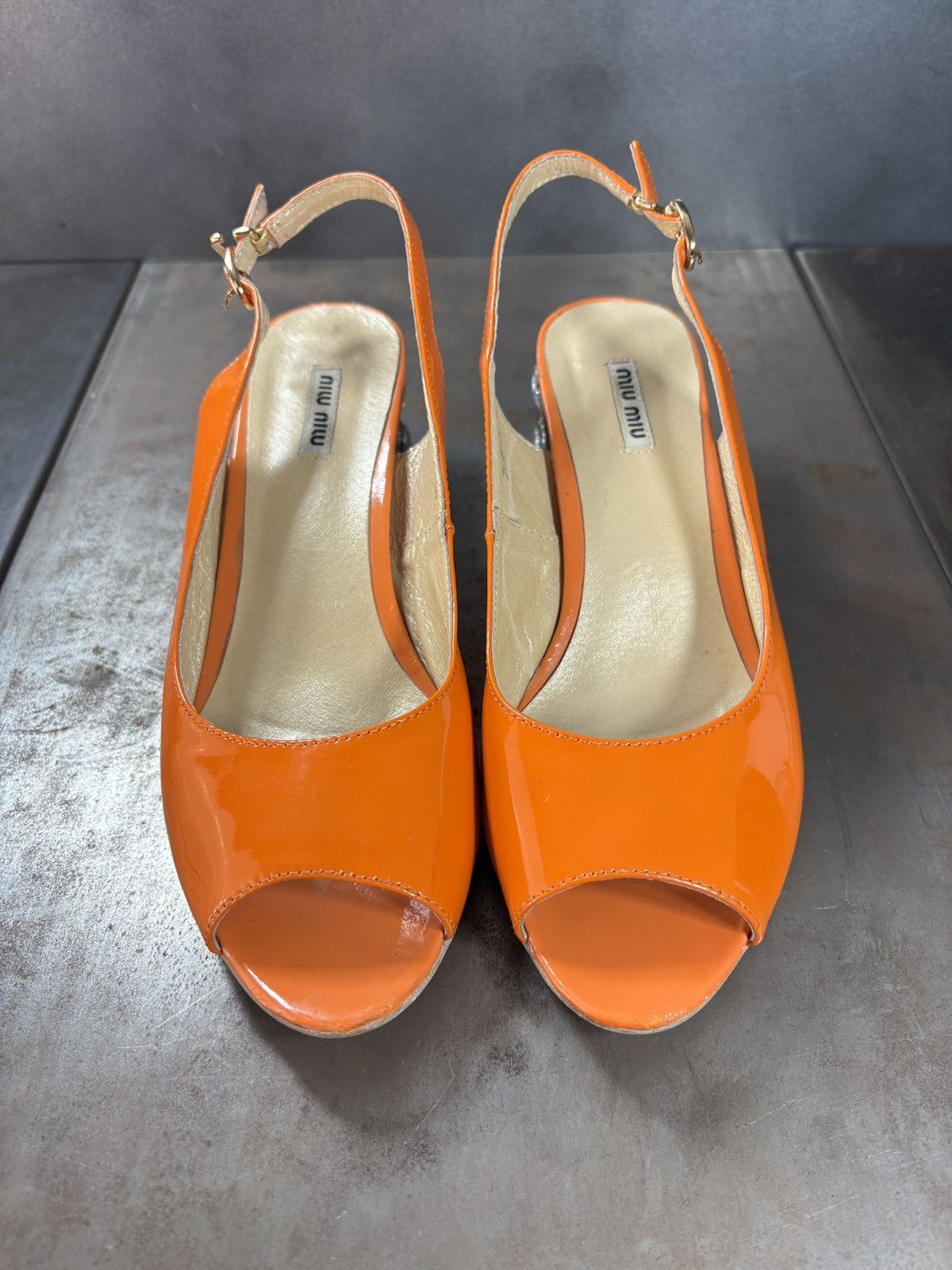 Miu Miu 2011 Miu Miu Heels Patent Leather Jewel Rhinestone Straps Size US 8 / IT 38 - 13 Thumbnail