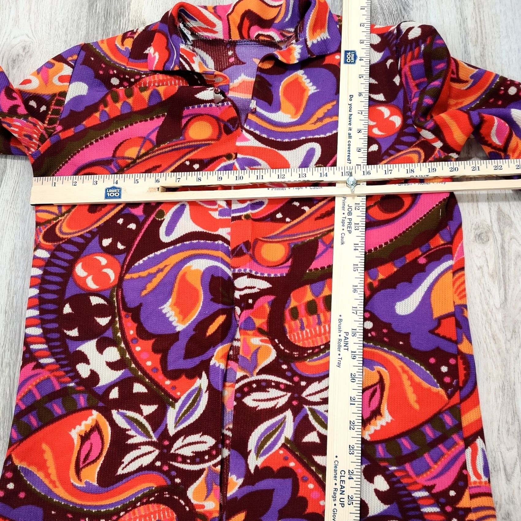 Vintage VINTAGE Jersey Dor Open Front Shirt Womens Floral Orange Purple Sz 44 Jacket Size M / US 6-8 / IT 42-44 - 2 Thumbnail