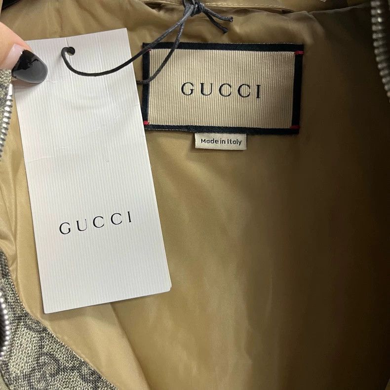 Gucci Gucci Khaki Full Print Hooded Jacket-2506 Size US L / EU 52-54 / 3 - 2 Thumbnail
