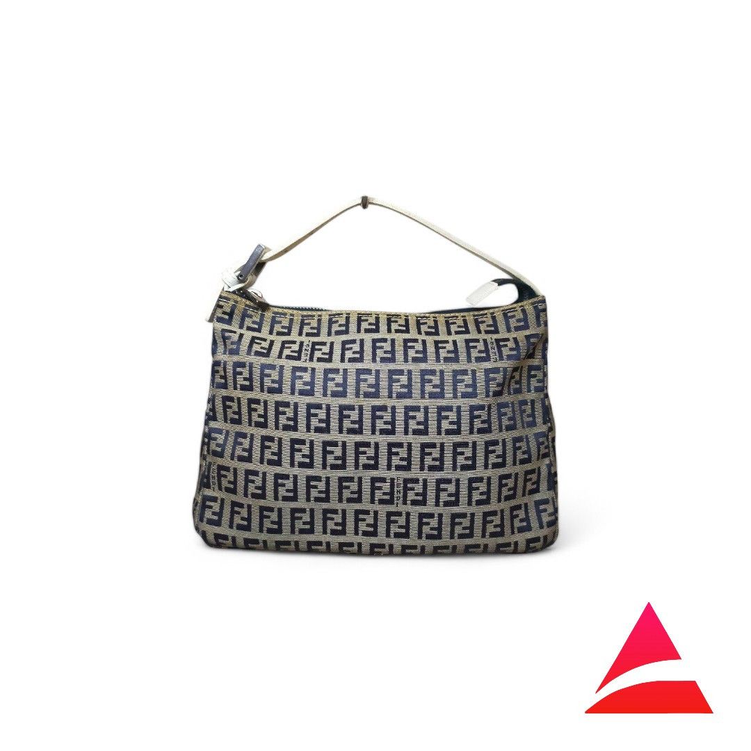 Fendi Fendi - Zucchino Pouch Handbag Monogram Zucca Brown Size ONE SIZE - 1 Thumbnail