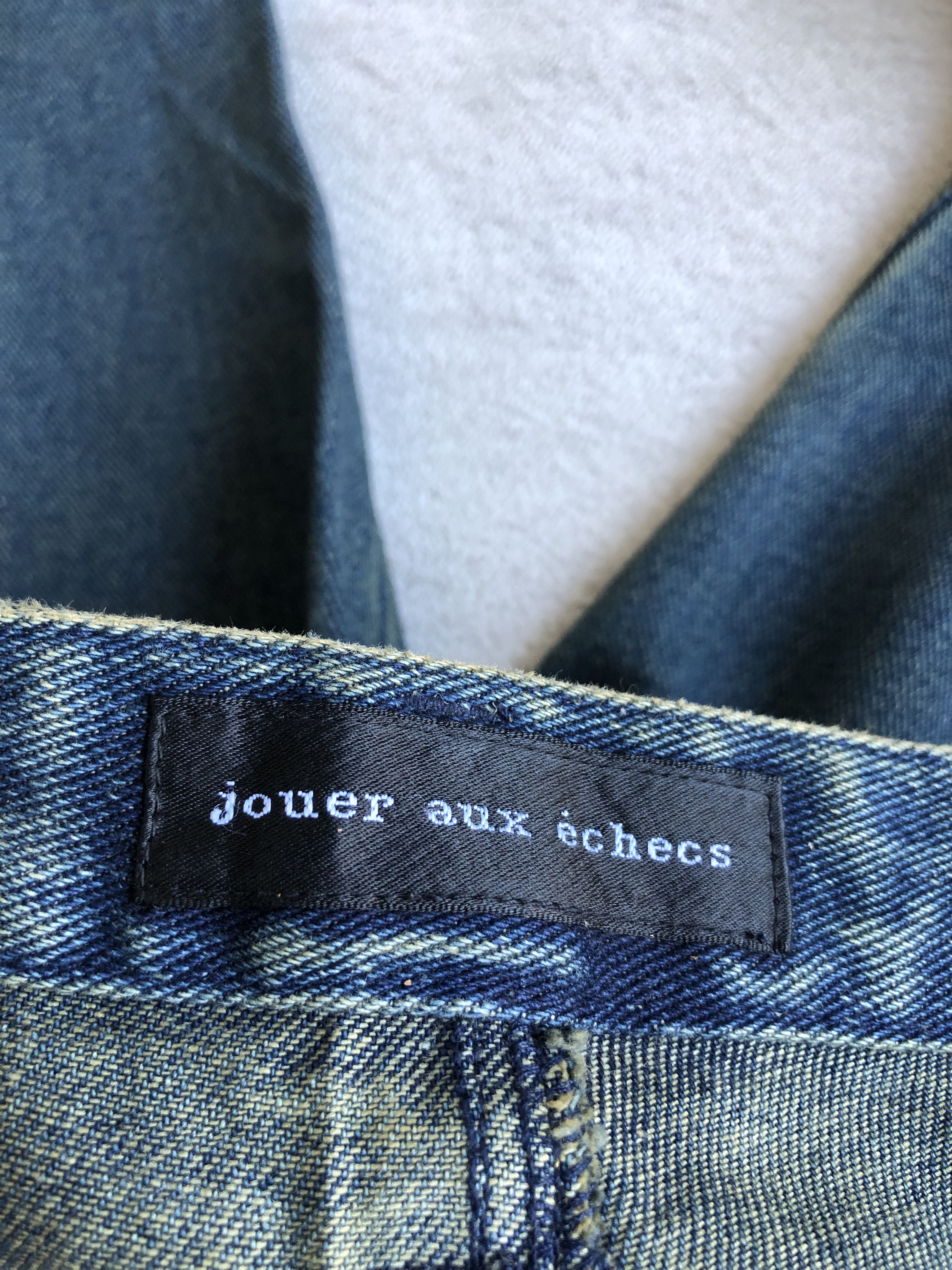 Japanese Brand Jouer aux echecs Y2K Flared Jeans Size US 33 - 3 Thumbnail