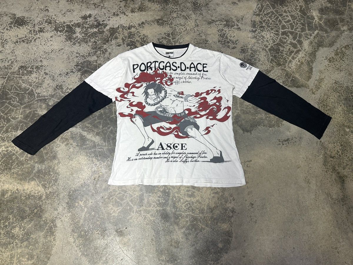 Anime × One Piece × Vintage Vintage Y2k One Piece Portgas D.Ace Tshirt Size US L / EU 52-54 / 3 - 2 Thumbnail