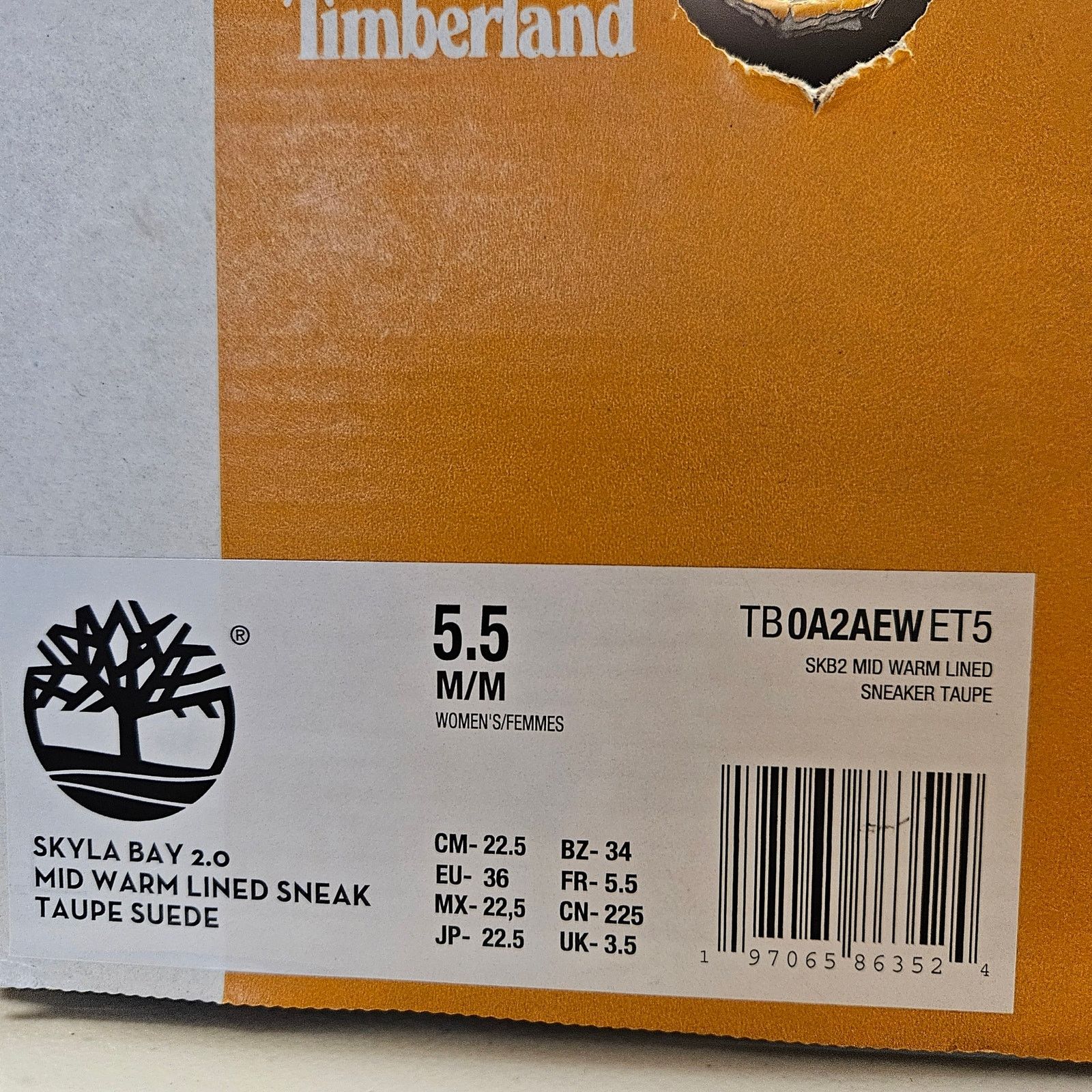 Timberland TIMBERLAND WOMEN'S 5.5 SKYLA BAY 2.0 MID WARM LINED SNEAKER Size US 5.5 / IT 35.5 - 7 Thumbnail