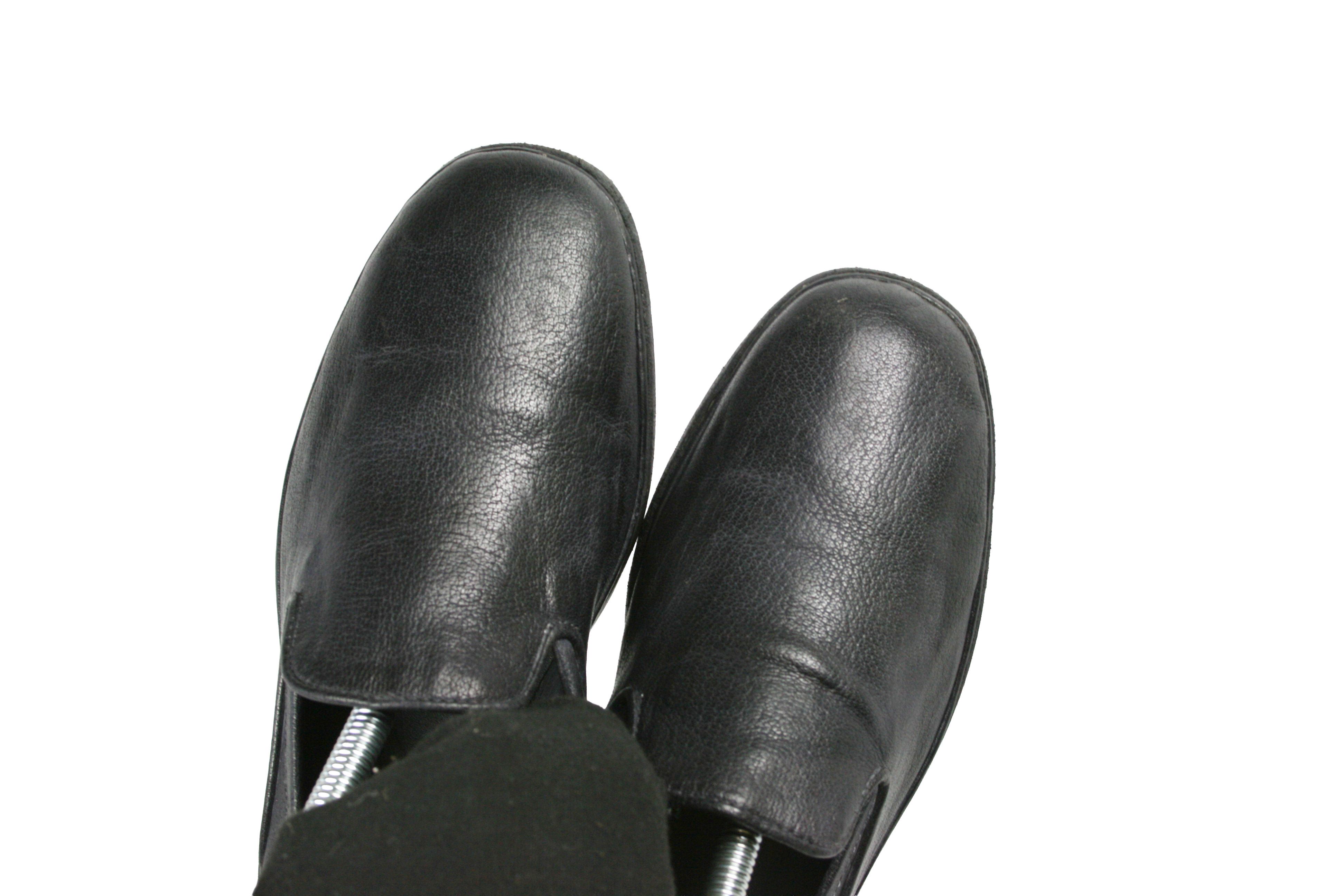 Elia Maurizi Avant Garde Leather Slip Ons Size US 7.5 / IT 37.5 - 6 Thumbnail