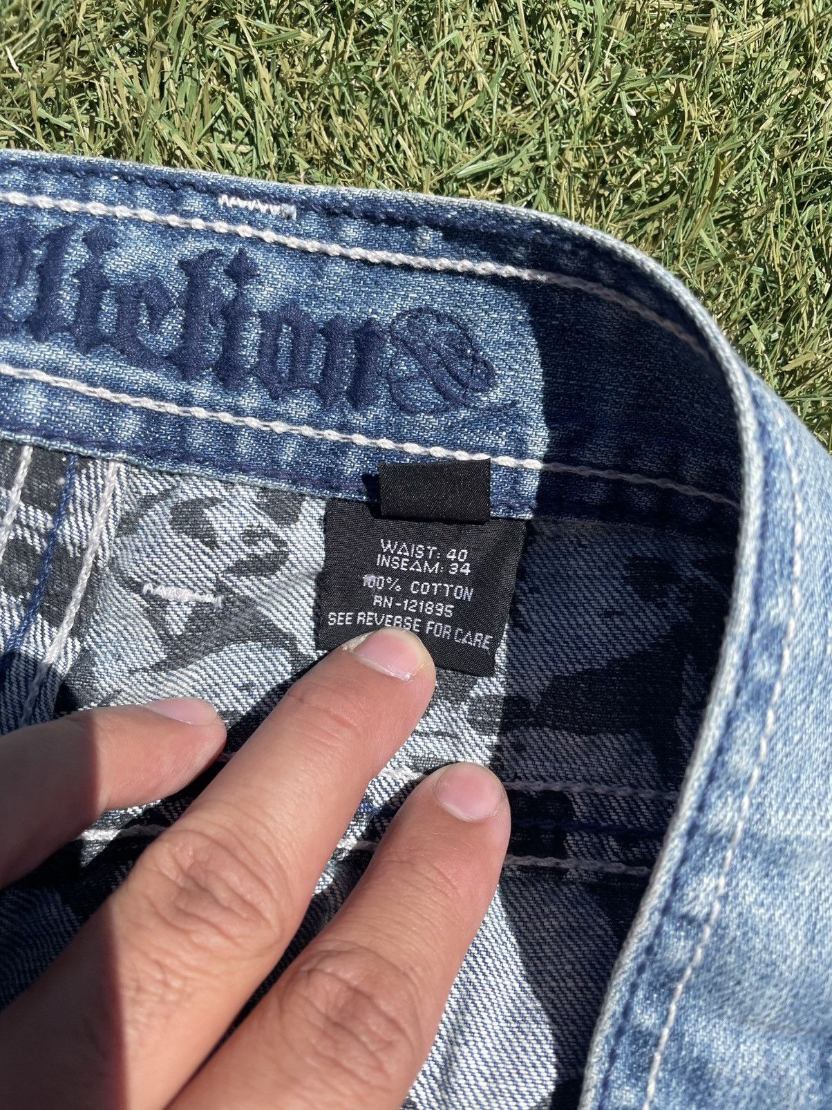 Affliction Affliction Denim Jeans Mens 40X34 Skull Faded Distressed Size US 40 / EU 56 - 3 Thumbnail
