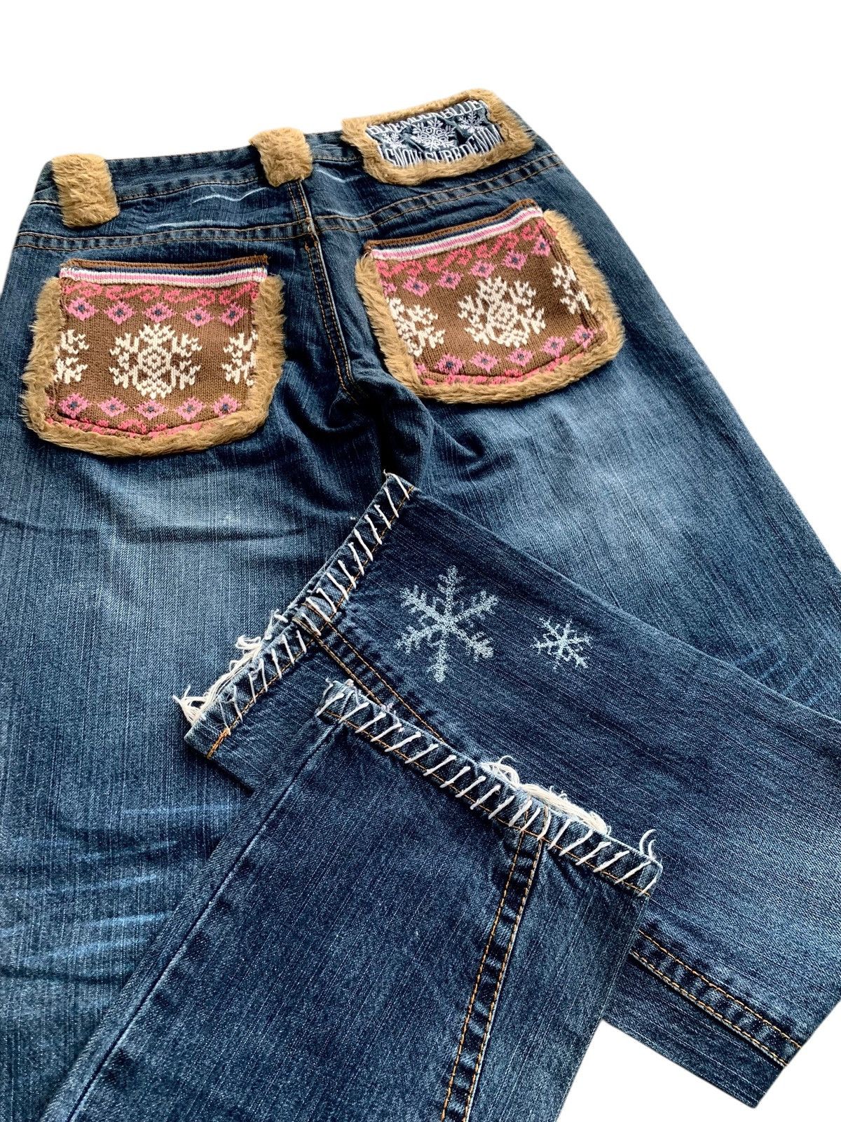 If Six Was Nine × Japanese Brand × Vintage Vintage Y2k Blue Moon Blue Hairy Jeans Japanese Style 🇯🇵 Size 30" / US 8 / IT 44 - 15 Thumbnail
