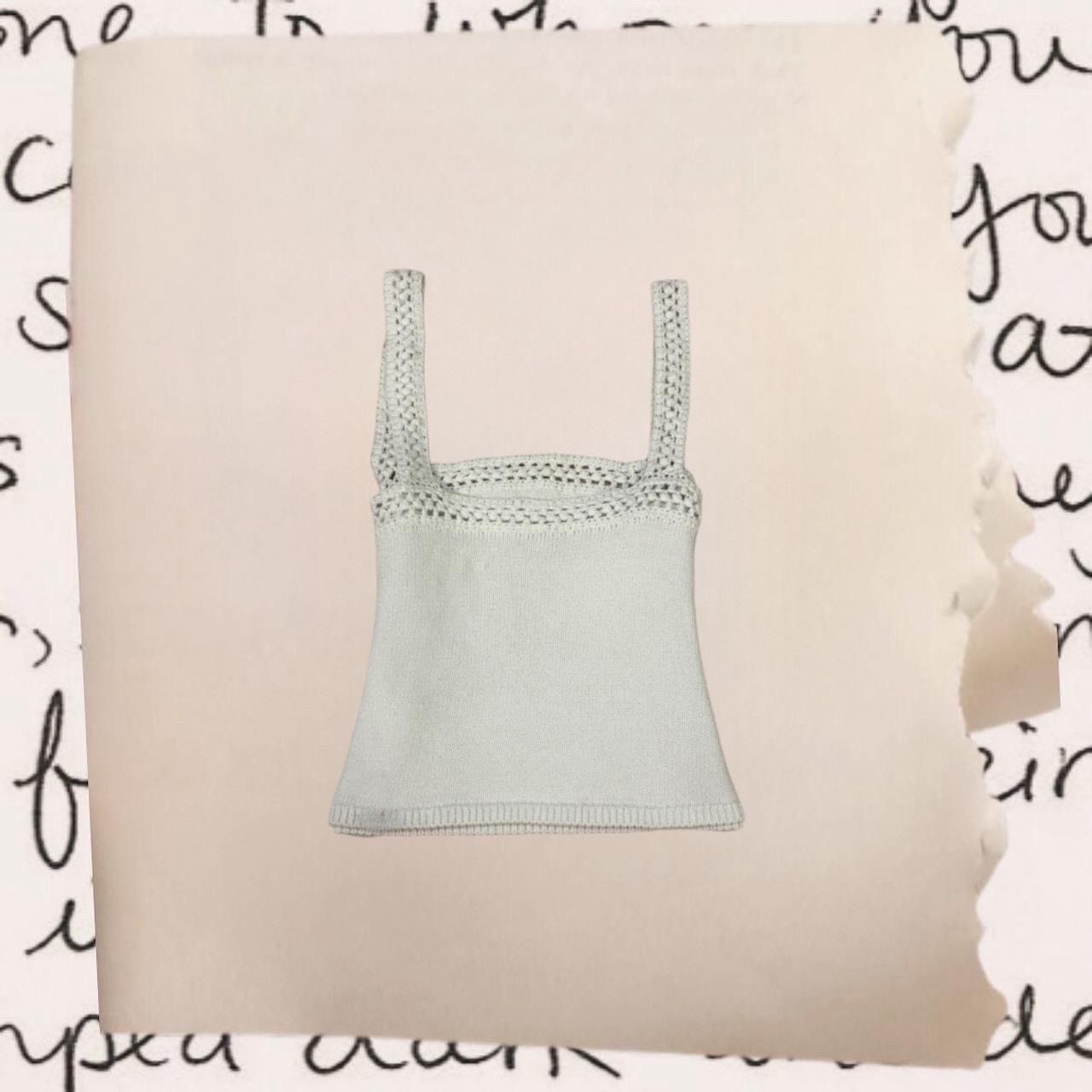 White + Warren vintage crochet ribbed camisole top Size S / US 4 / IT 40 - 3 Thumbnail