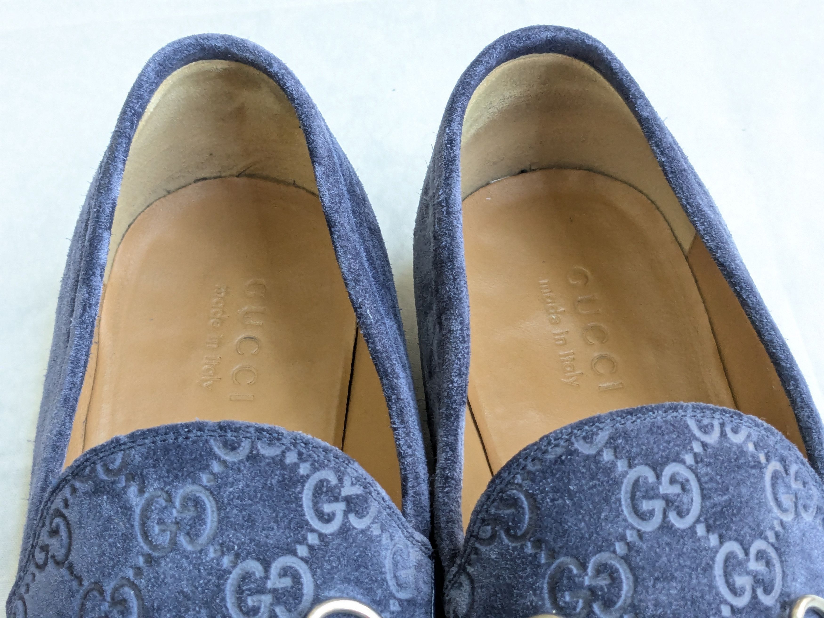 Gucci Gucci Horsebit Loafers Blue Suede 12.5 Monogram Logo GG Size US 12.5 / EU 45-46 - 2 Thumbnail