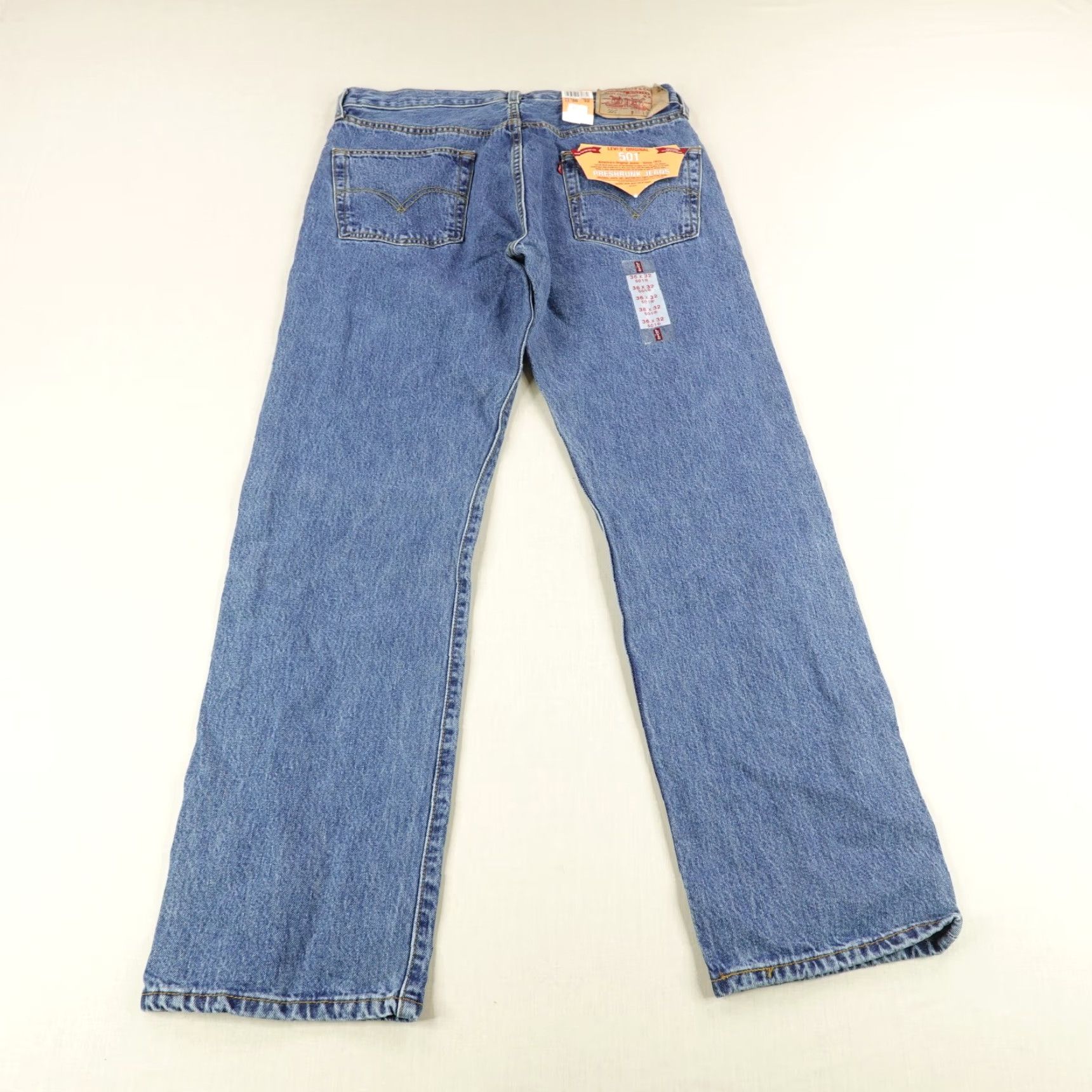 Levi's VINTAGE Levi's Jeans Mens 36x32 Straight Fit Cotton Denim Blue 501 Y2K Deadstock Size US 34 / EU 50 - 5 Thumbnail