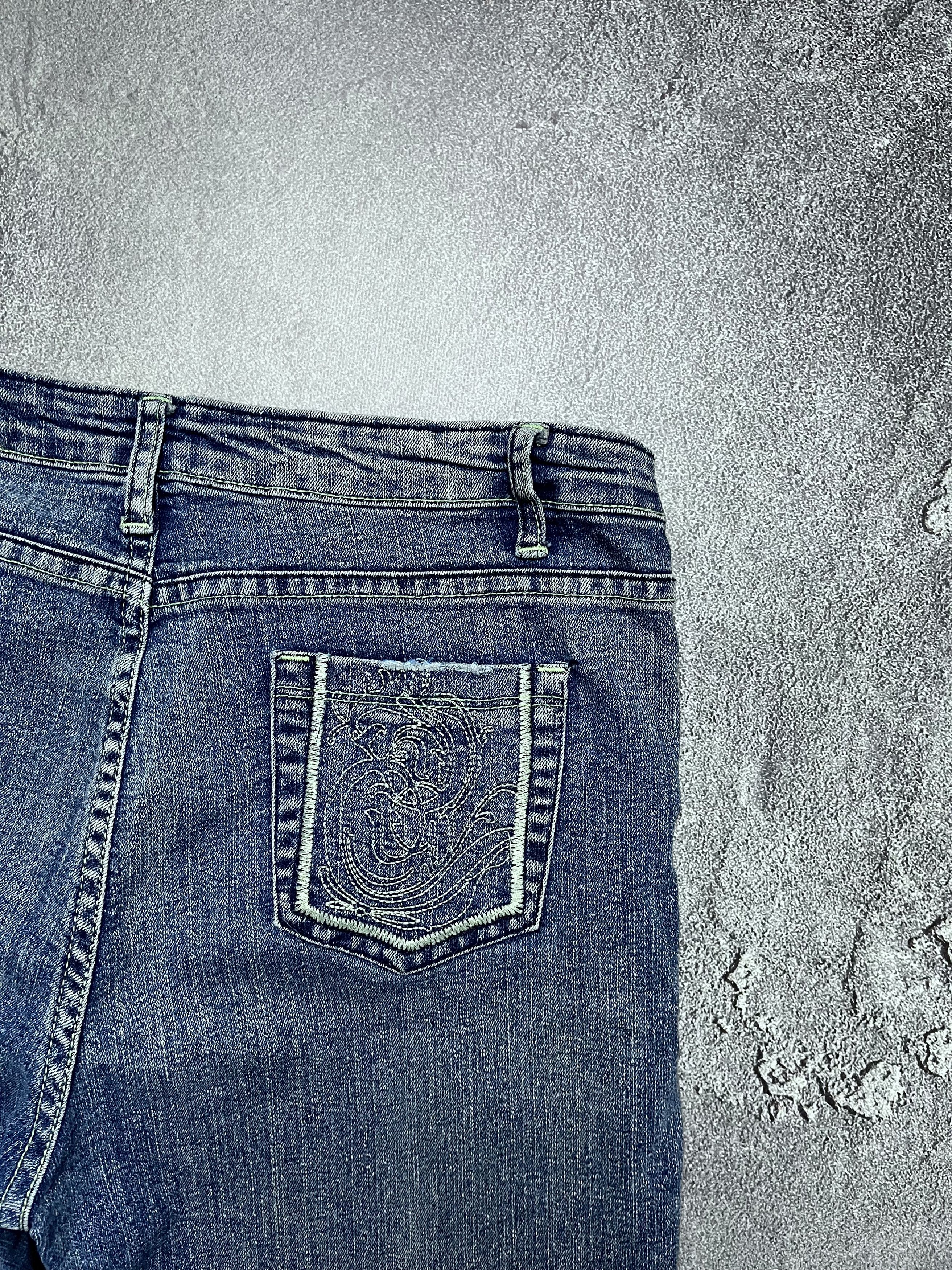 Vintage Vintage Bootcut Flared Jeans Big Logo Womens 16/31 Size 31" - 4 Thumbnail