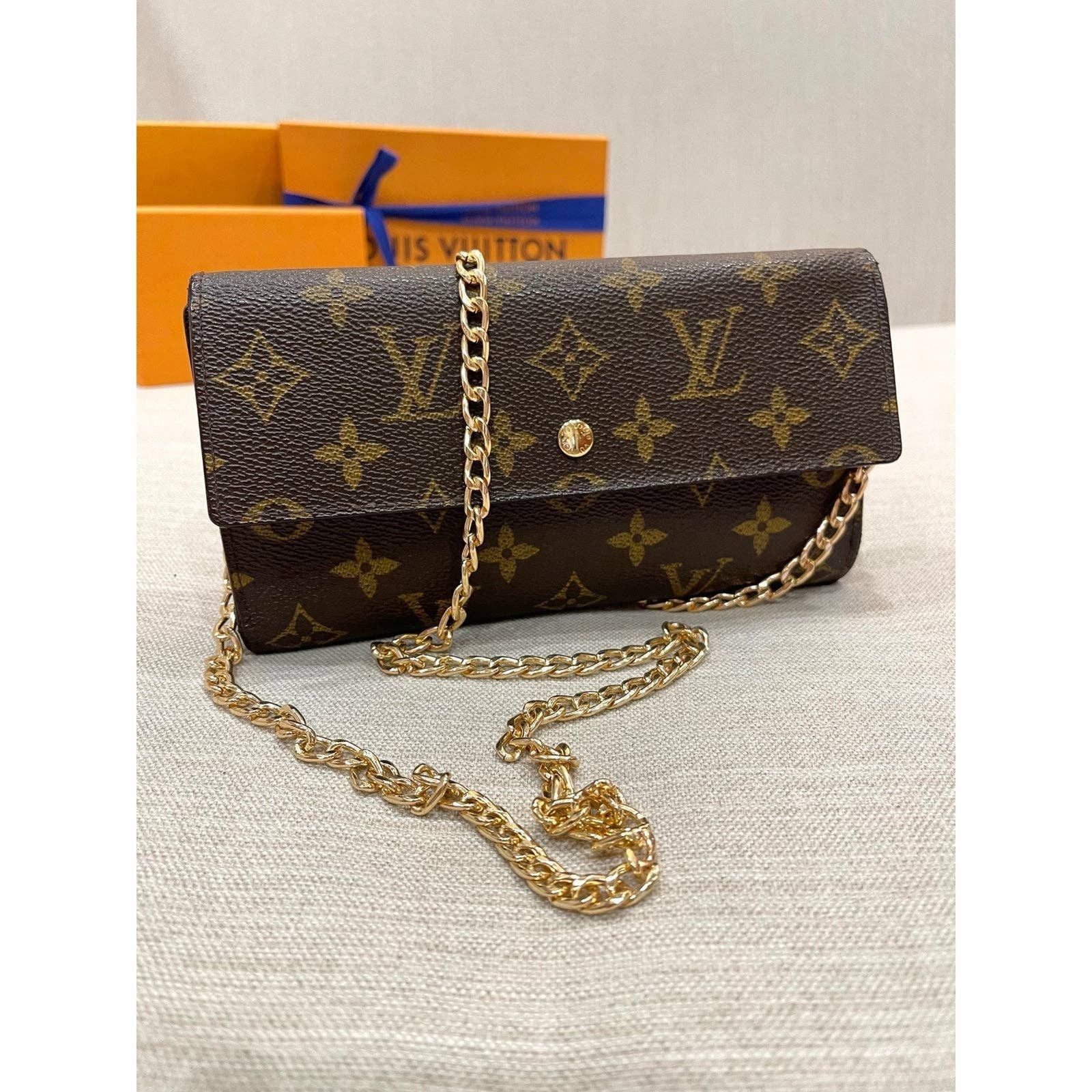 Louis Vuitton Monogram Long Wallet Clutch Crossbody