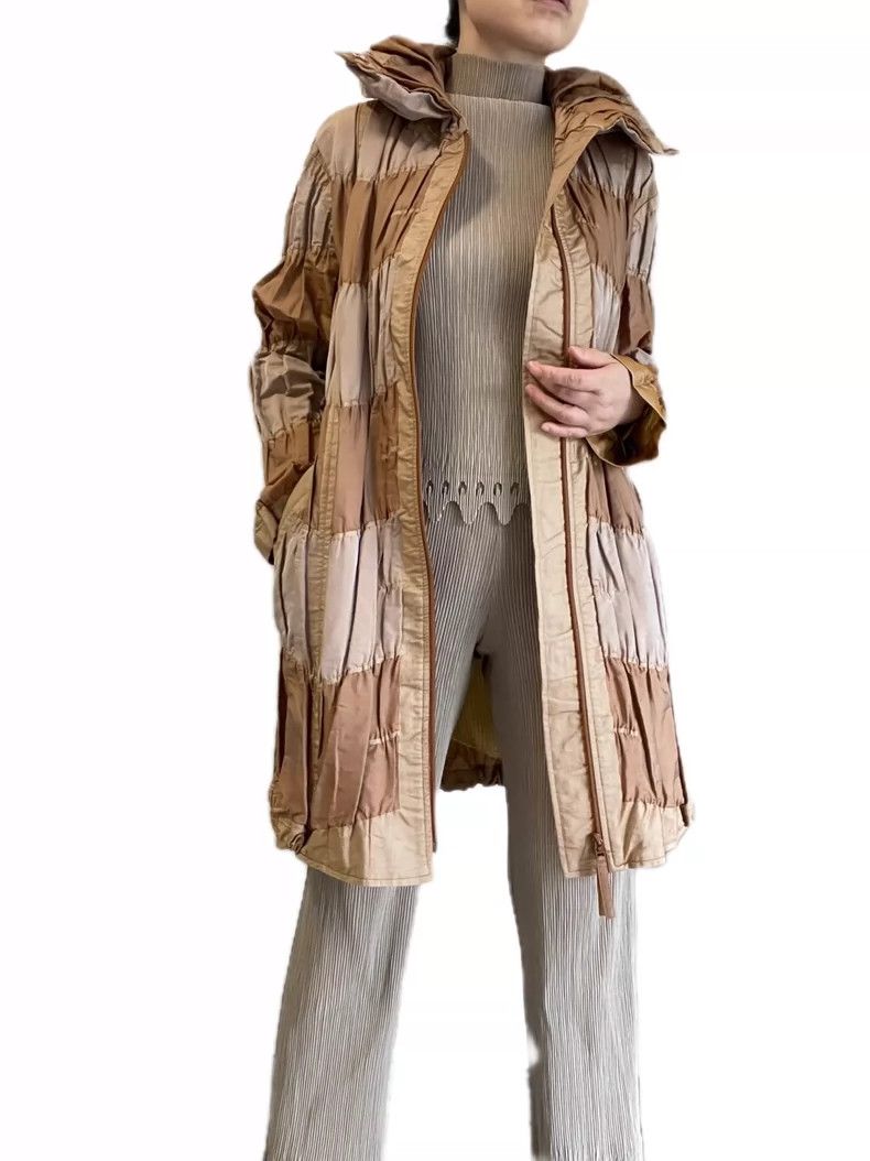 Issey Miyake Issey Miyake size:2 Brown mainline texture pleated coat Size M / US 6-8 / IT 42-44 - 2 Thumbnail