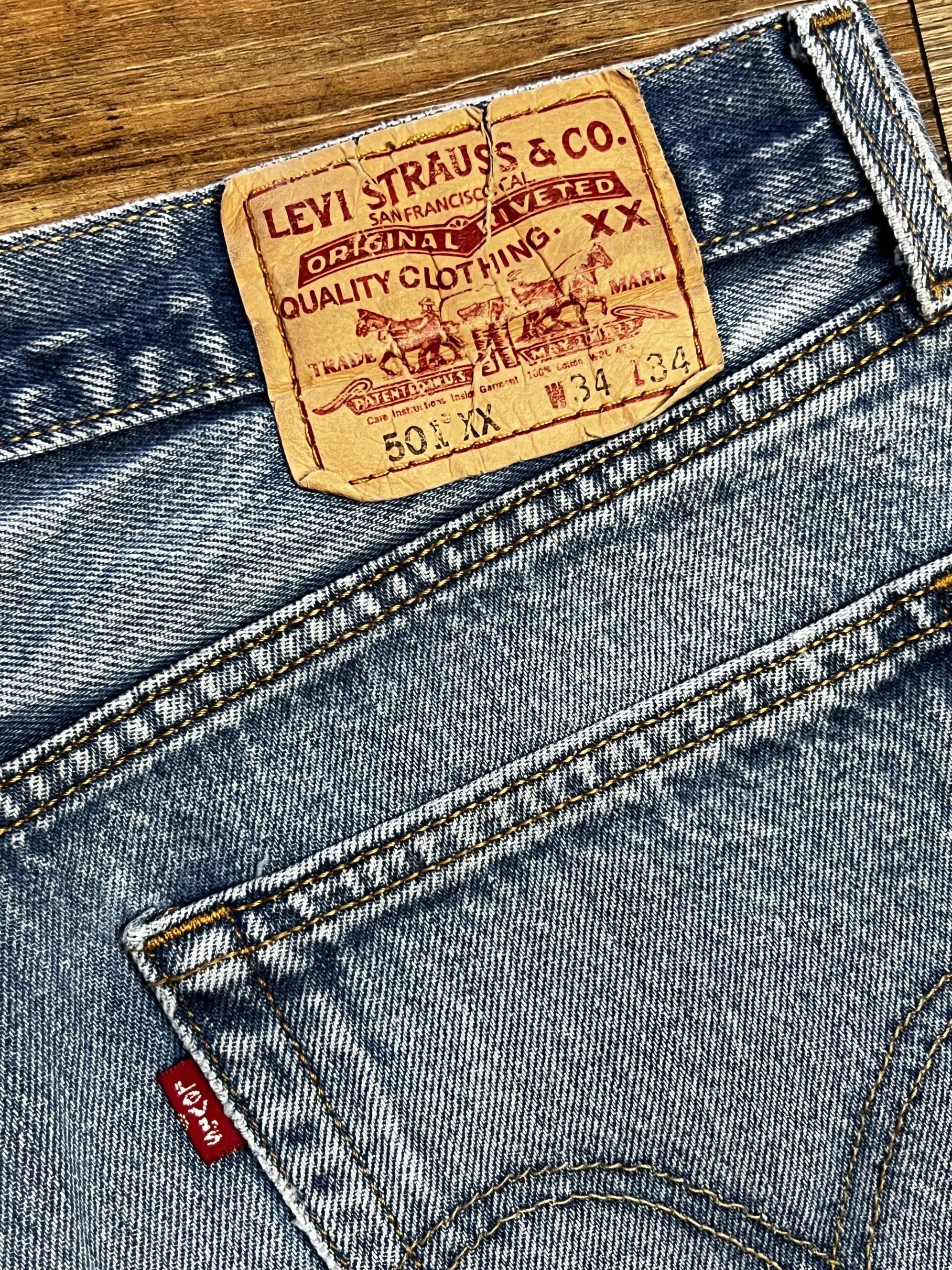 Levi's Vintage Clothing Vintage 1990's Levi's 501 Cut Off Blue Jean Short Shorts Size 33" - 11 Thumbnail