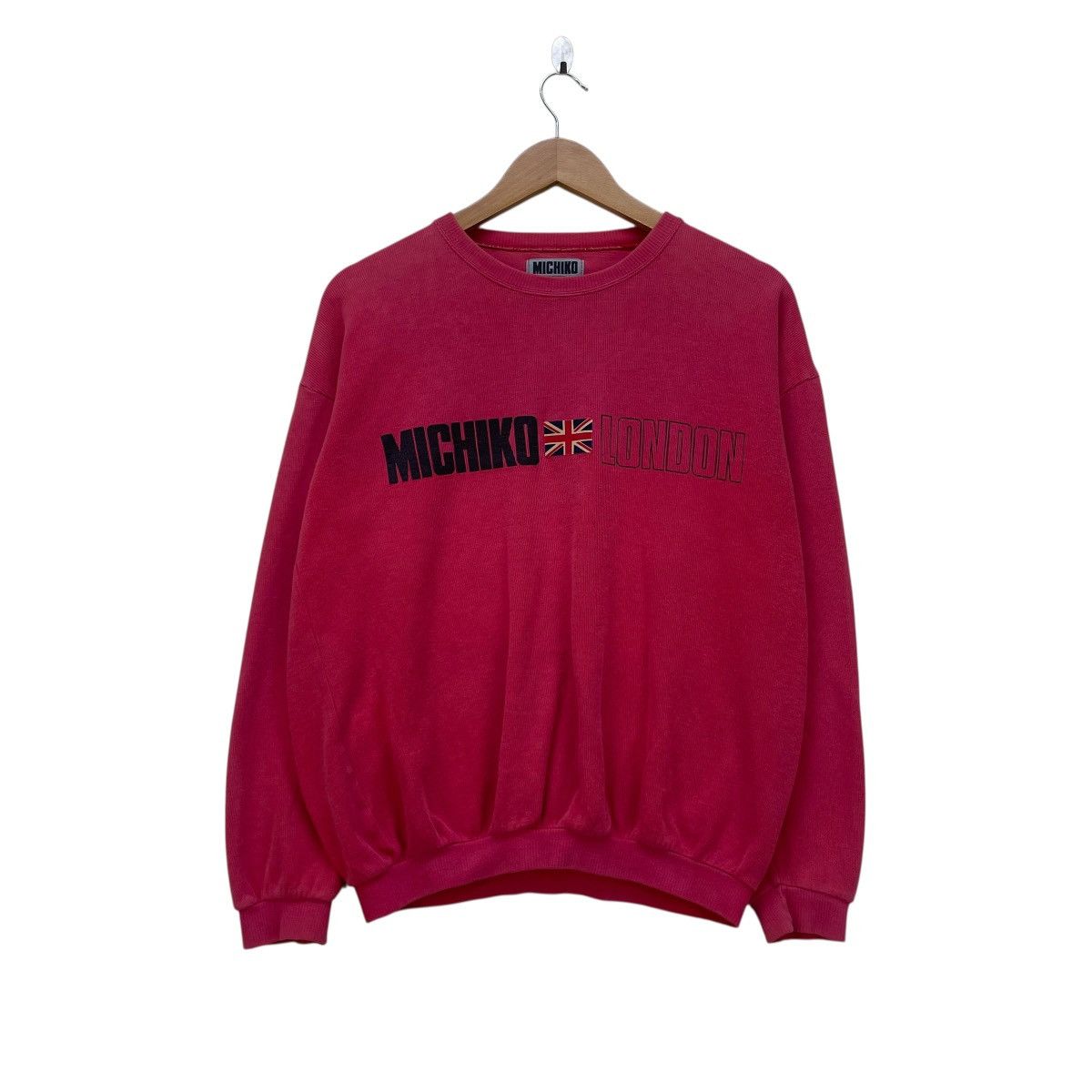 Michiko Koshino London 💥Vintage Michiko London Spell Out Big Logo Sweatshirt Size US M / EU 48-50 / 2 - 1 Thumbnail
