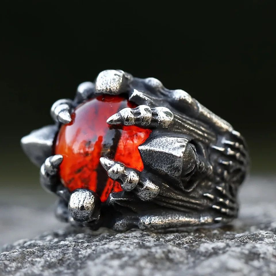 Jewelry × Vintage Vintage Red Evil Eyes Ring Size ONE SIZE - 1 Thumbnail