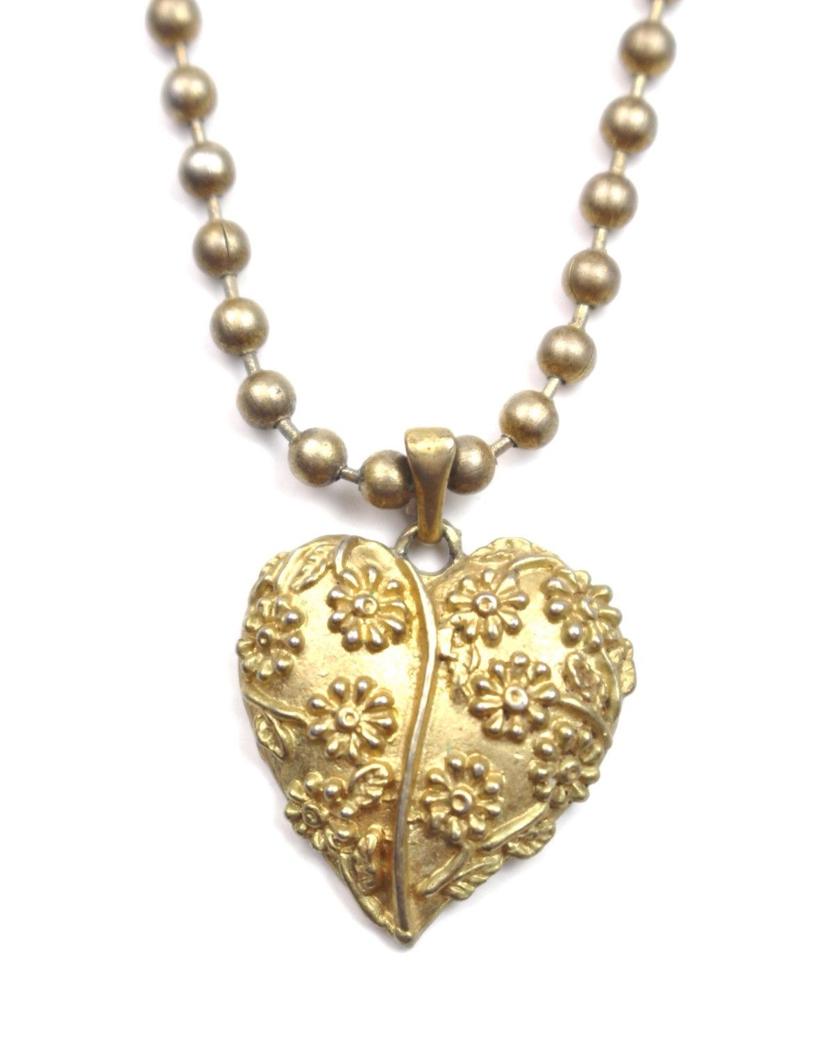 Hysteric Glamour 2000S JAPANESE MADE GILDED BLOOM HEART BALL CHAIN NECKLACE Size ONE SIZE - 1 Thumbnail