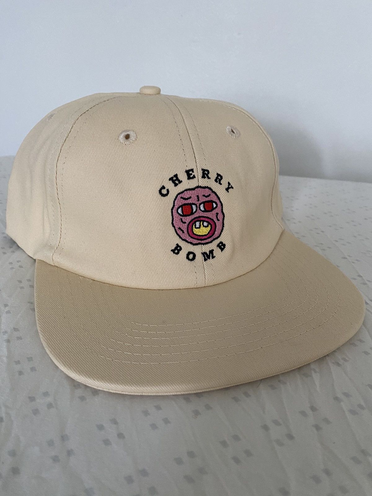 Golf Wang Tyler the creator cherry bomb 6 panel hat cream | Grailed