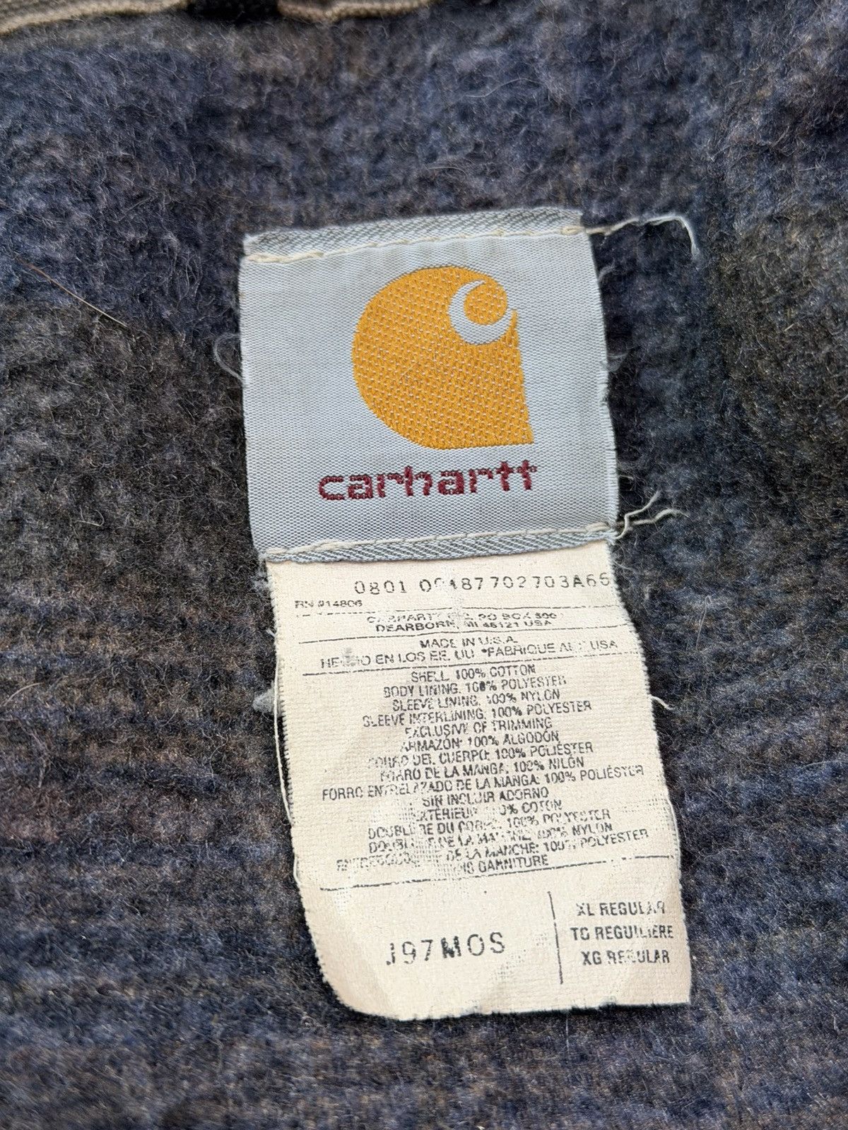 Carhartt Vintage 2001 Carhartt Detroit Jacket J97MOS MossGreen XL USA Size US XL / EU 56 / 4 - 6 Thumbnail