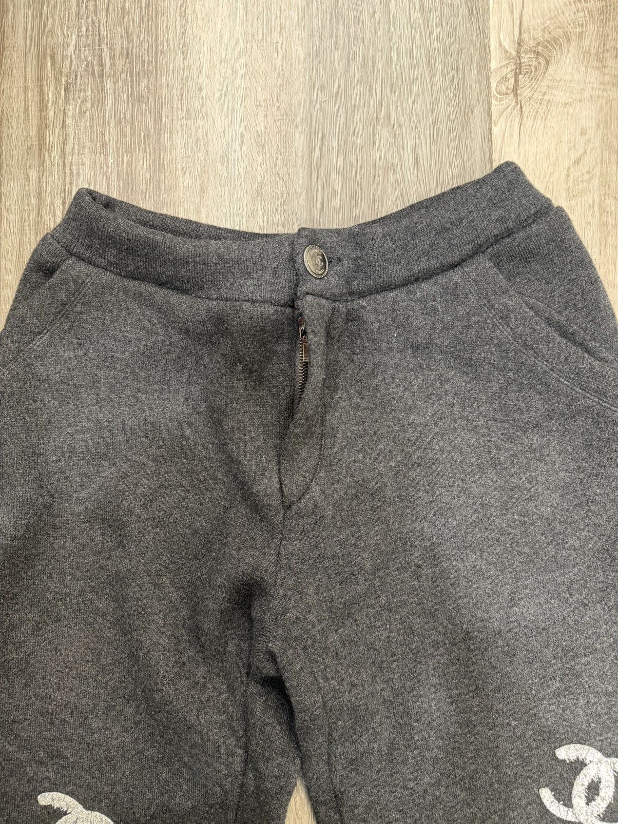 Chanel Chanel Glitter Patch Cashmere Pants Grey Silver Size US 30 / EU 46 - 5 Thumbnail