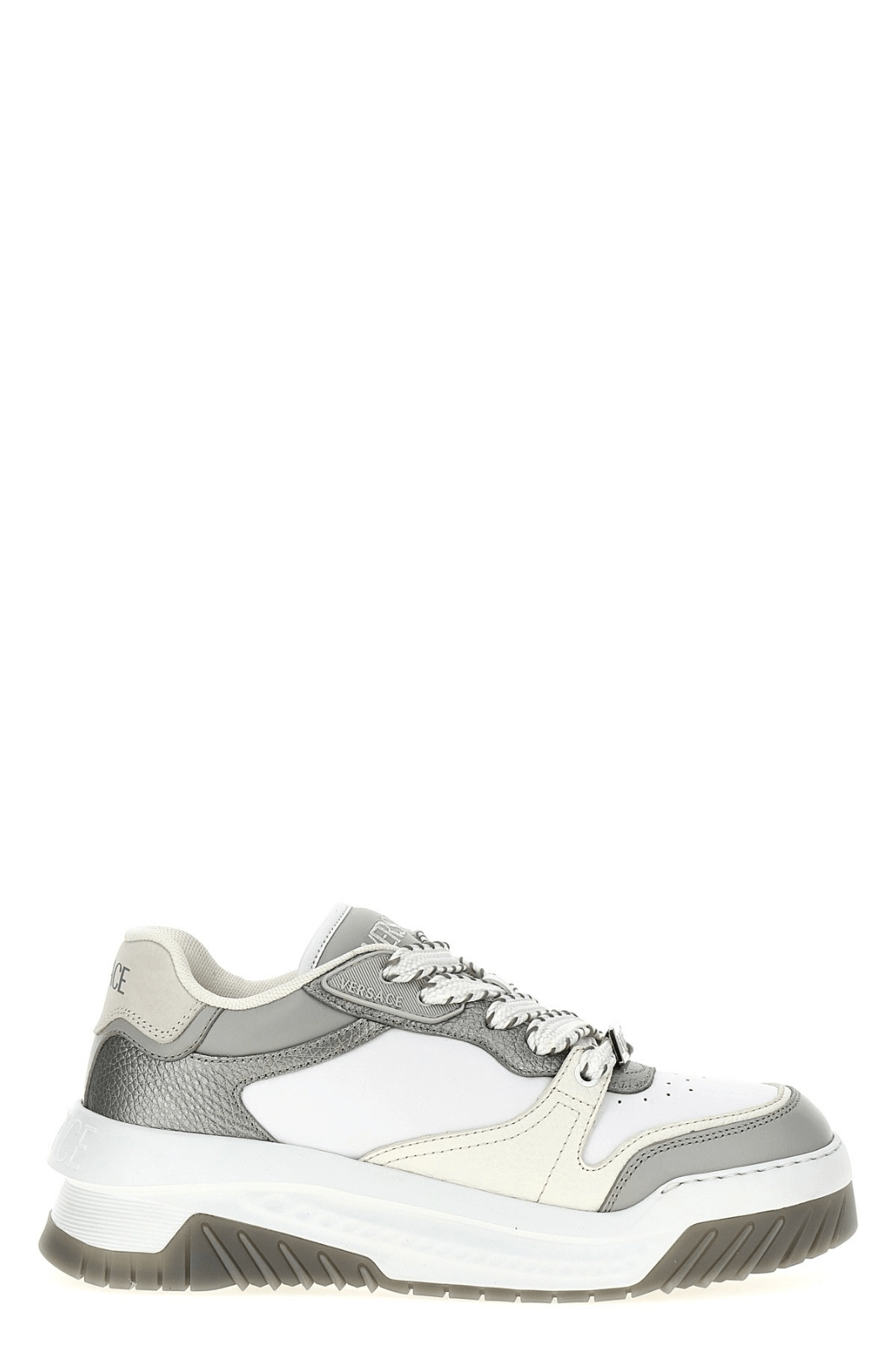 Versace VERSACE Odissea Gray/White Leather Sneakers New & Authentic Size US 12 / EU 45 - 1 Thumbnail
