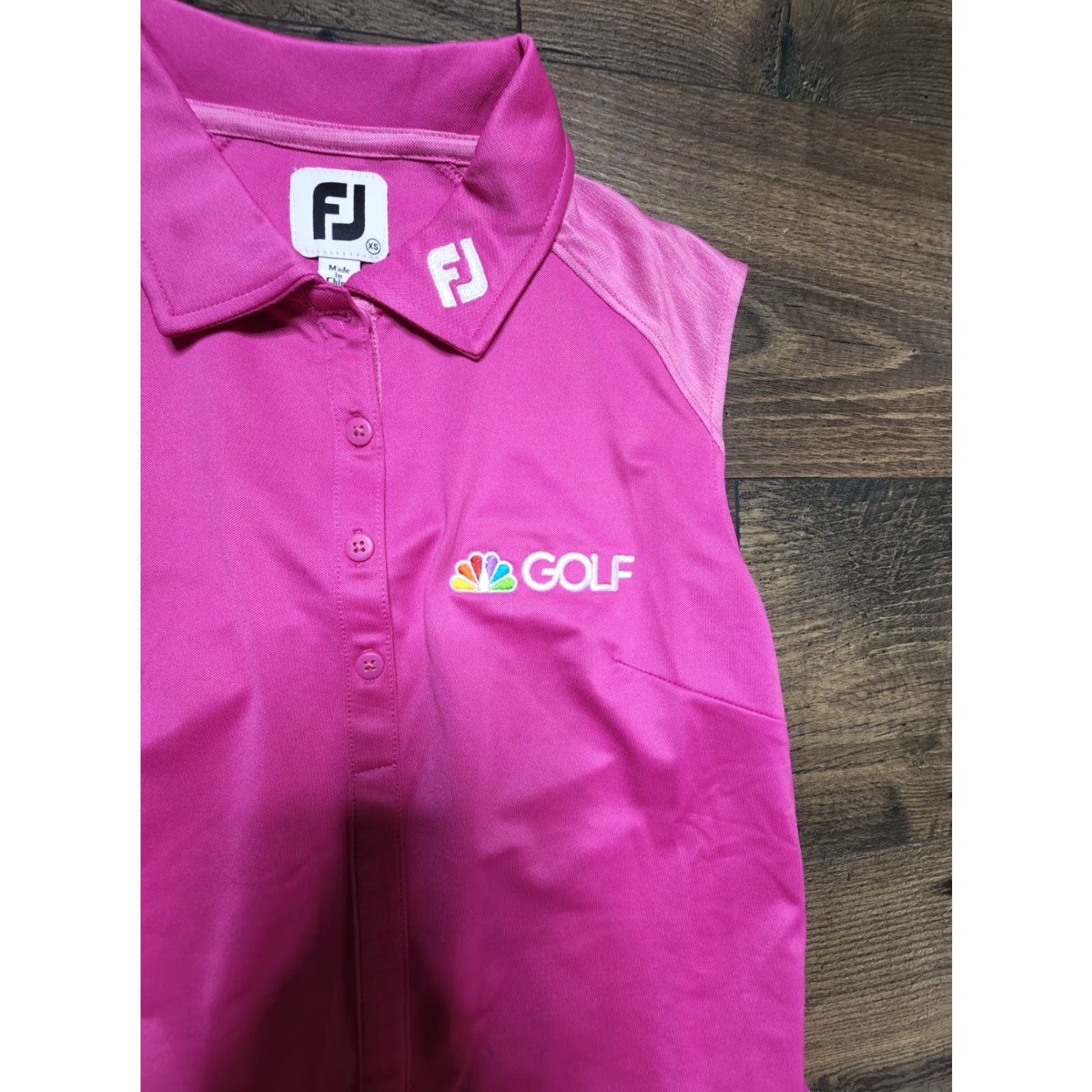 Footjoy FOOTJOY Womens XS Pink Golf Skort Dress - Solid V-Neck, Short Sleeve, Workwear Size XS / US 0-2 / IT 36-38 - 3 Thumbnail